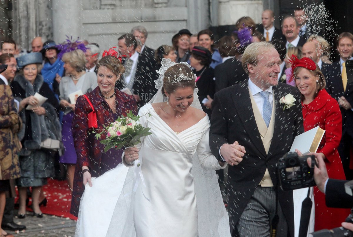 Annemarie Gualtherie van Weezel and Prince Carlos de Bourbon de Parme's royal wedding in Brussels, November 2010
