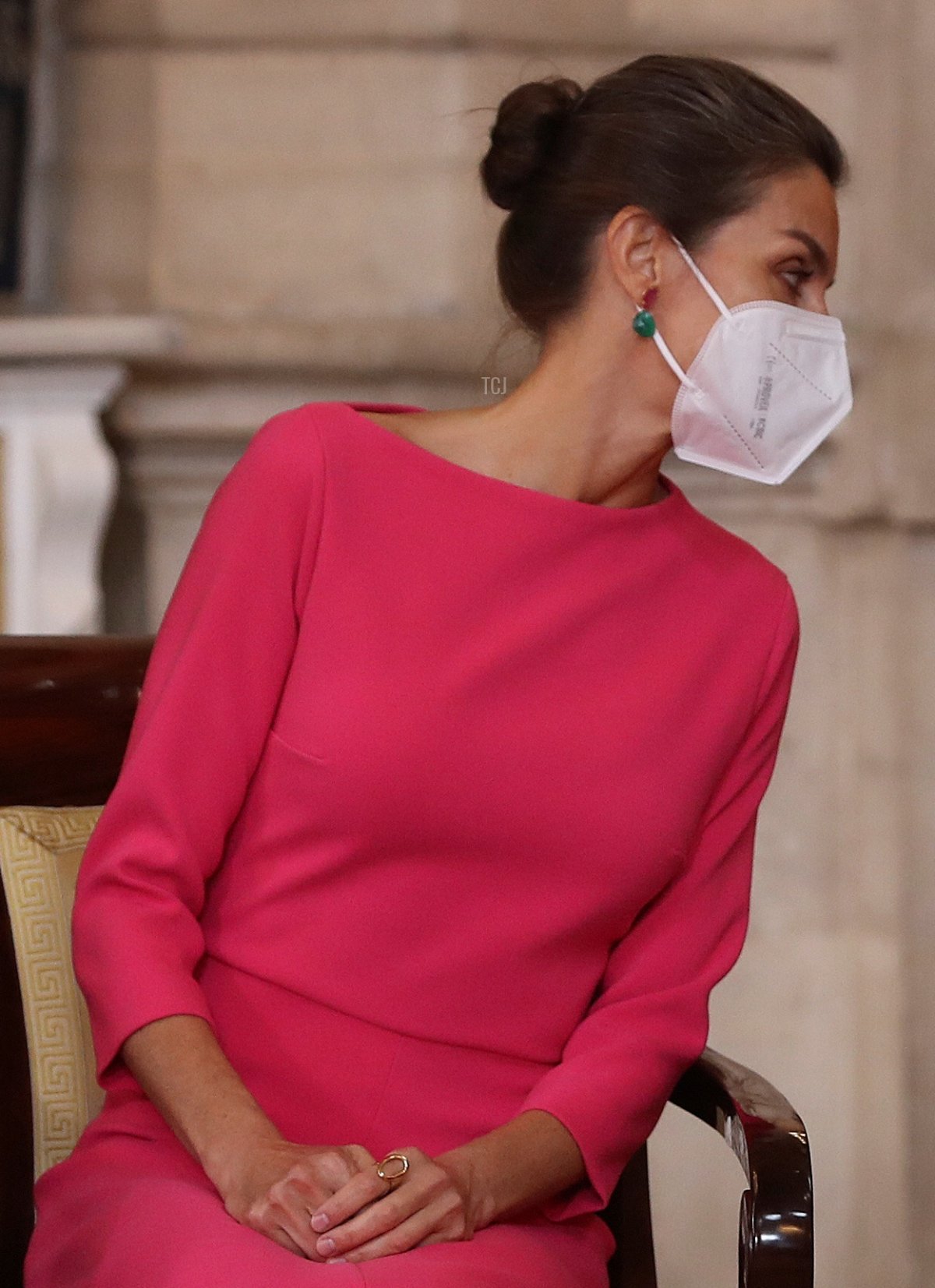 Princess Leonor, King Felipe of Spain, Queen Letizia of Spain and Princess Sofia attend the "Order of the Civil Merit" ceremony at the Royal Palace on June 18, 2021 in Madrid, Spain