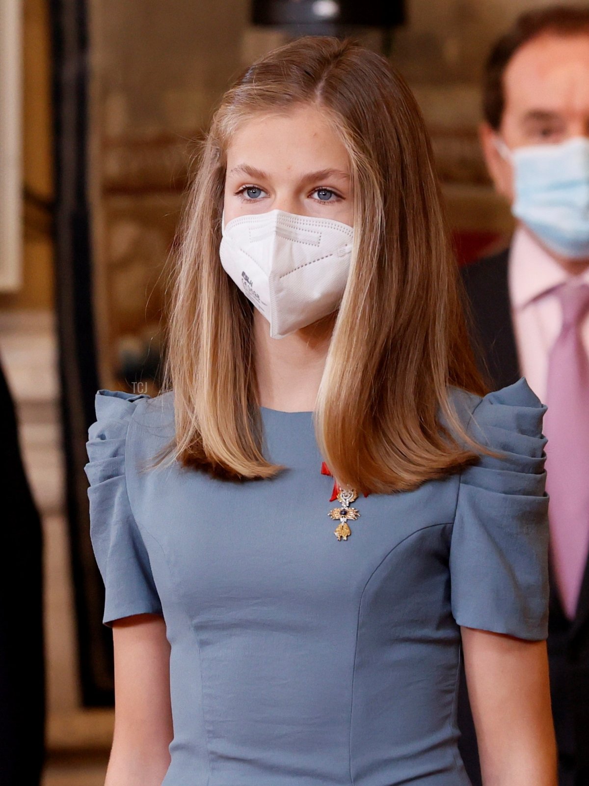 Princess Leonor, King Felipe of Spain, Queen Letizia of Spain and Princess Sofia attend the "Order of the Civil Merit" ceremony at the Royal Palace on June 18, 2021 in Madrid, Spain