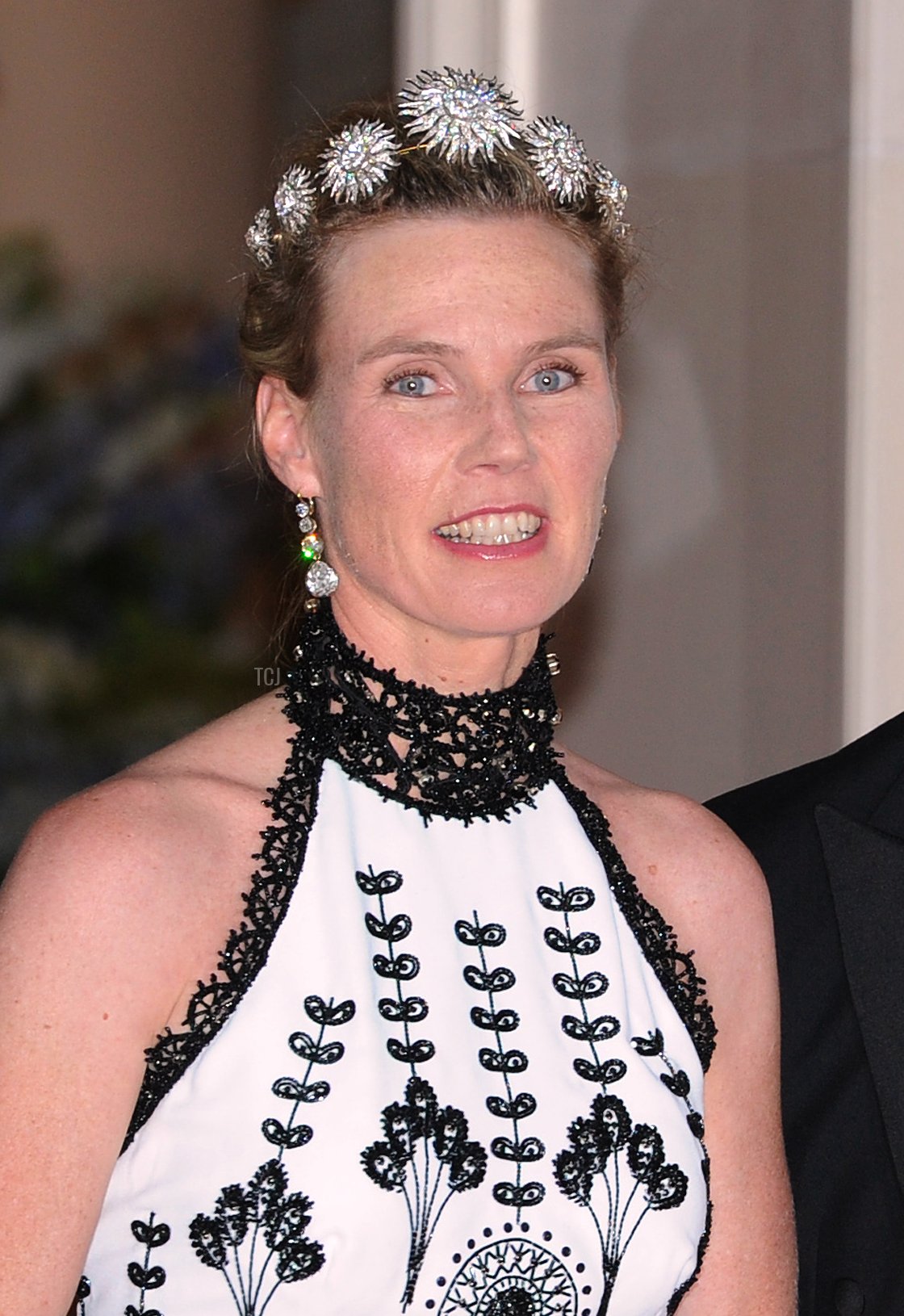 Germany Hereditary Prince of Baden Bernard and wife leave the Hermitage Hotel for a dinner after the religious wedding of Prince Albert II of Monaco and Princess Charlene on July 2, 2011 in Monaco