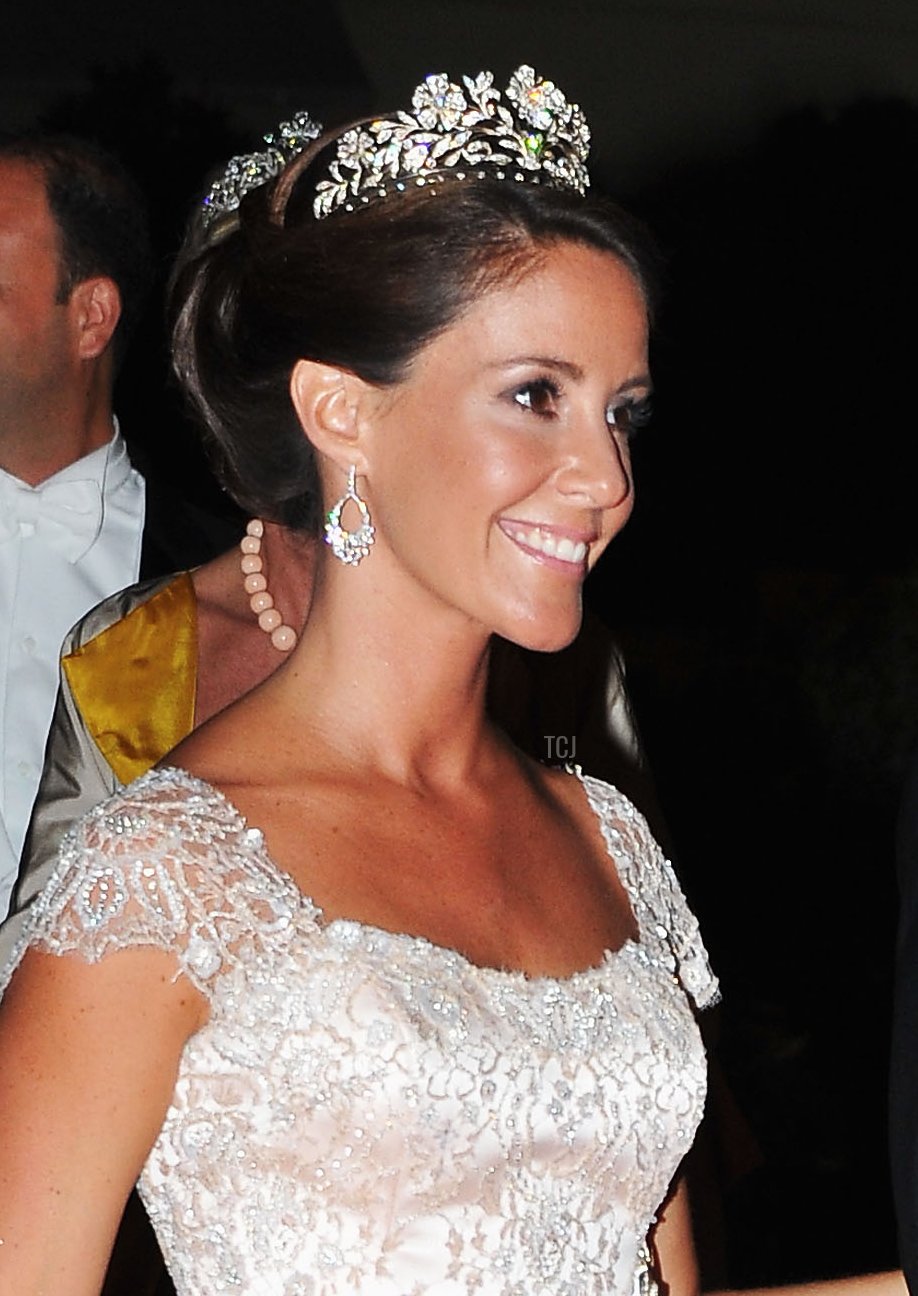 Princess Marie of Denmark attends a dinner at Opera terraces after the religious wedding ceremony of Prince Albert II of Monaco and Princess Charlene of Monaco on July 2, 2011 in Monaco