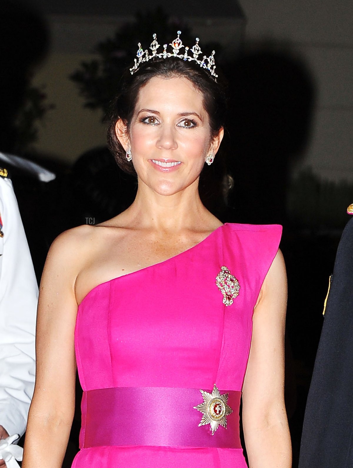 Princess Mary of Denmark and Prince Philippe of Belgium attend a dinner at Opera terraces after the religious wedding ceremony of Prince Albert II of Monaco and Princess Charlene of Monaco on July 2, 2011 in Monaco