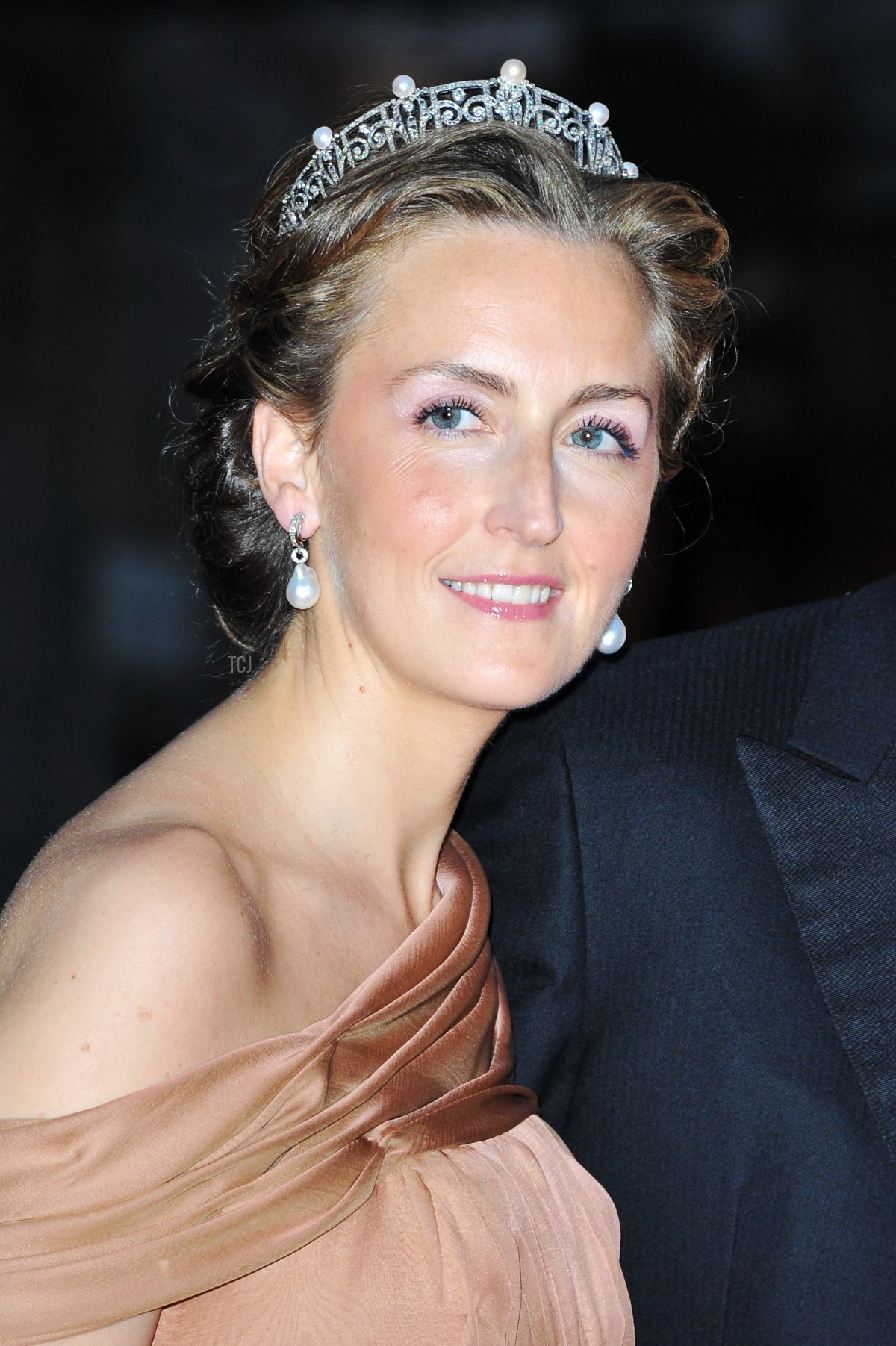 Princess Claire of Belgium attends a dinner at Opera terraces after the religious wedding ceremony on July 2, 2011 in Monaco