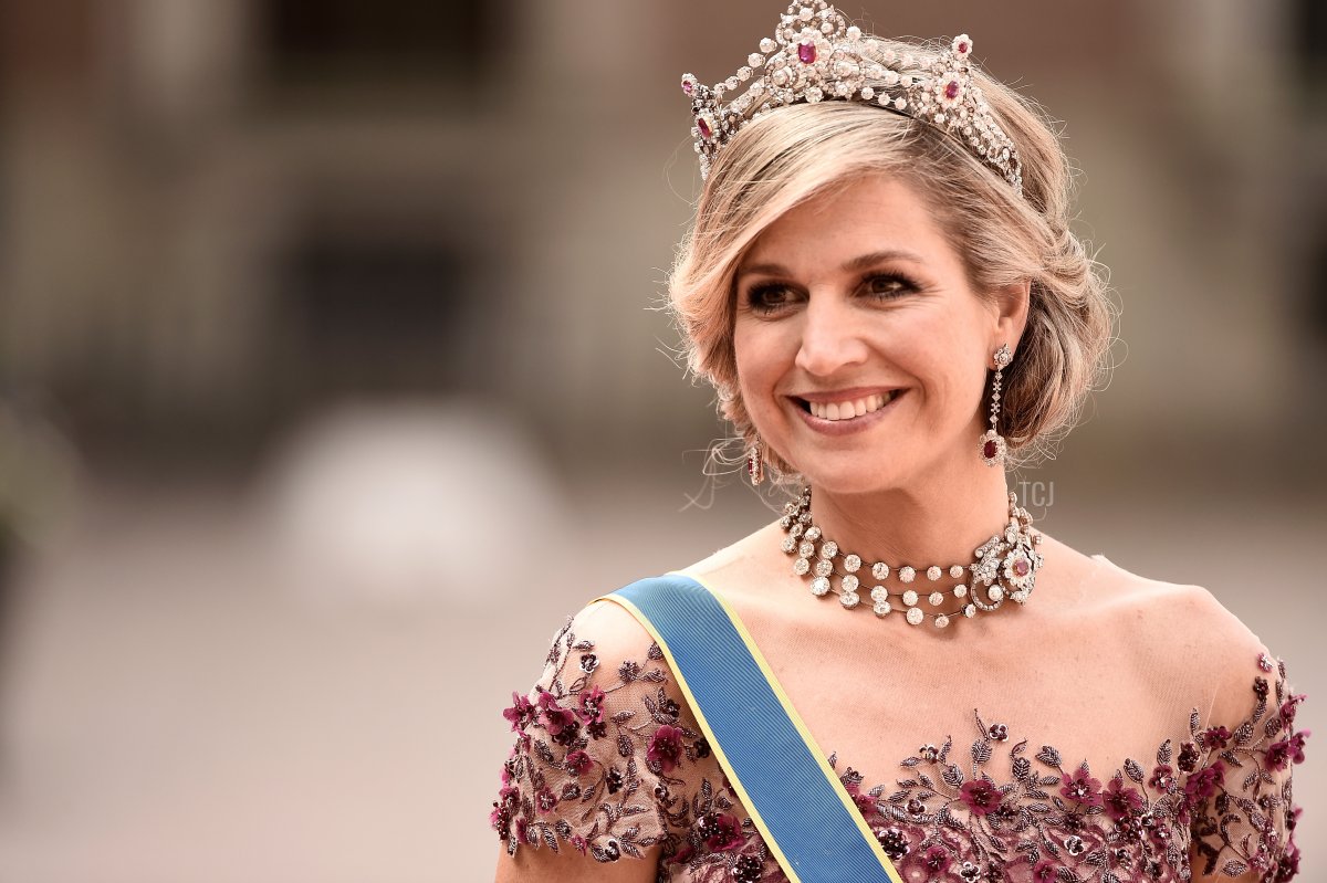 Queen Maxima of the Netherlands attends the royal wedding of Prince Carl Philip of Sweden and Sofia Hellqvist at The Royal Palace on June 13, 2015 in Stockholm, Sweden