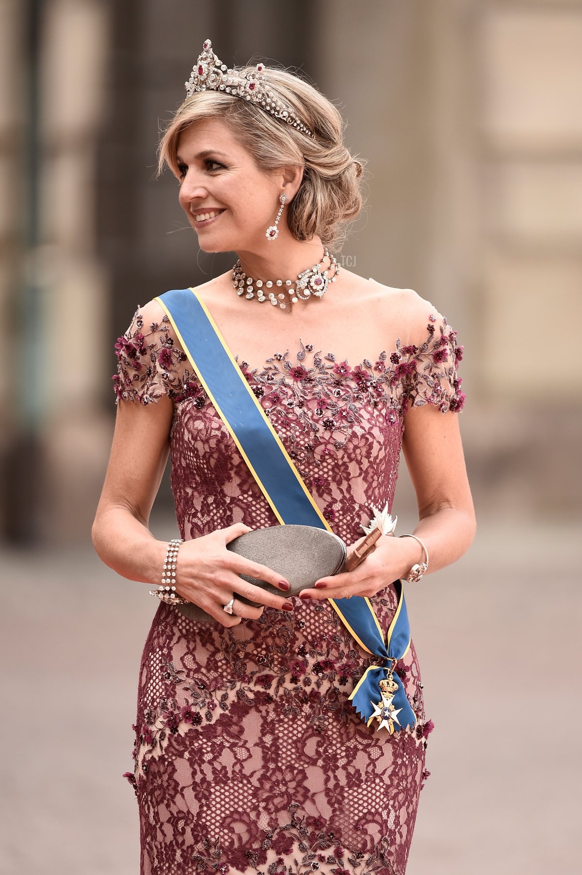Queen Maxima of the Netherlands attends the royal wedding of Prince Carl Philip of Sweden and Sofia Hellqvist at The Royal Palace on June 13, 2015 in Stockholm, Sweden