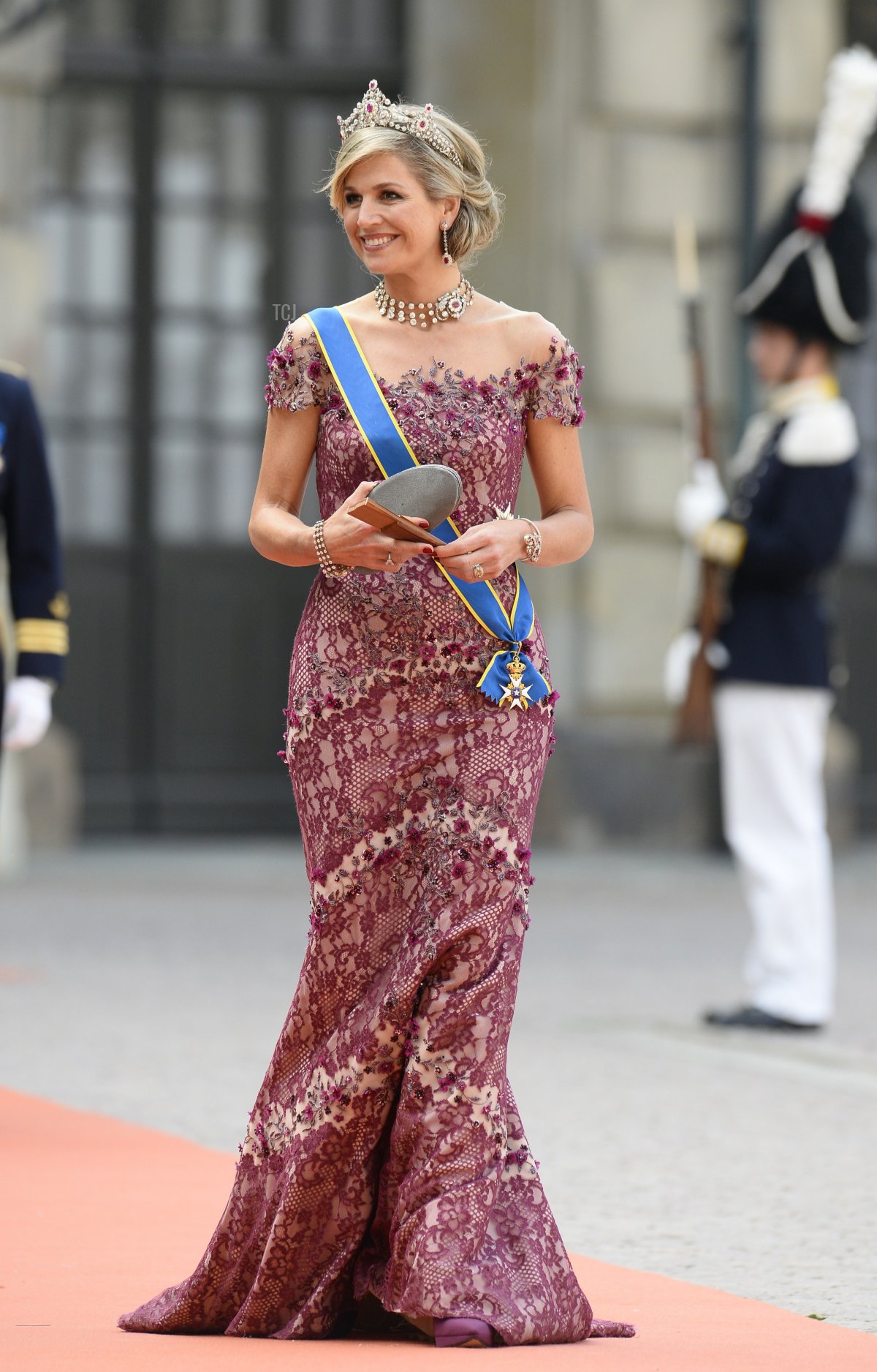 Queen Maxima of the Netherlands attends the royal wedding of Prince Carl Philip of Sweden and Sofia Hellqvist at The Royal Palace on June 13, 2015 in Stockholm, Sweden