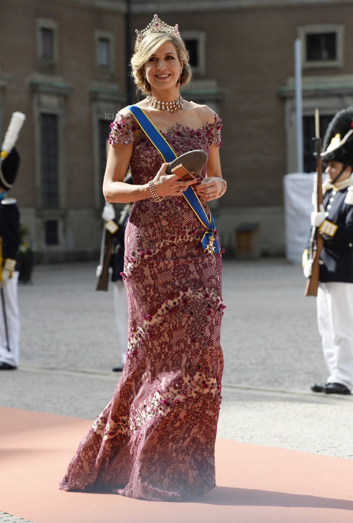Queen Maxima of the Netherlands attends the royal wedding of Prince Carl Philip of Sweden and Sofia Hellqvist at The Royal Palace on June 13, 2015 in Stockholm, Sweden