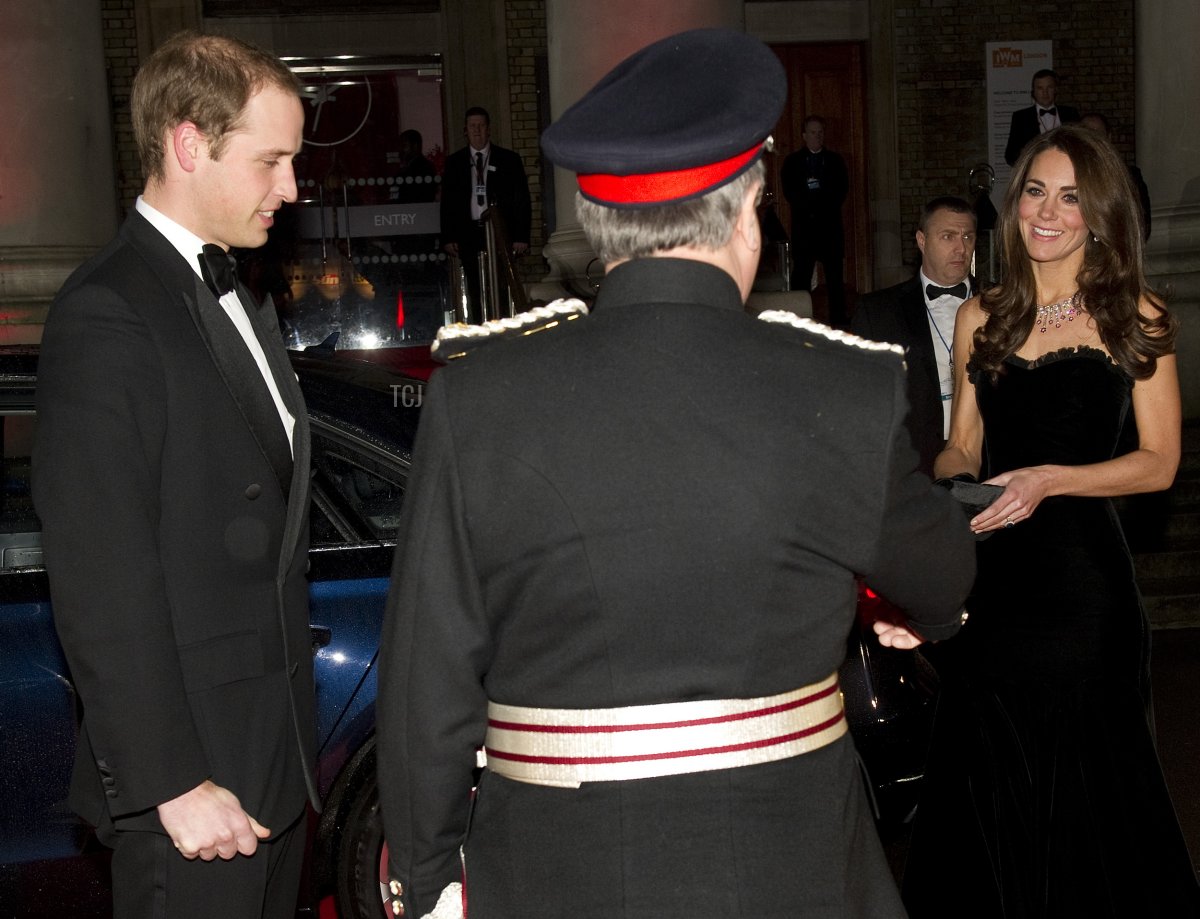 Prince William (L) and Duchess of Cambridge (R) arrive at the 2011 Sun Military Awards at Imperial War Museum on December 19, 2011 in London