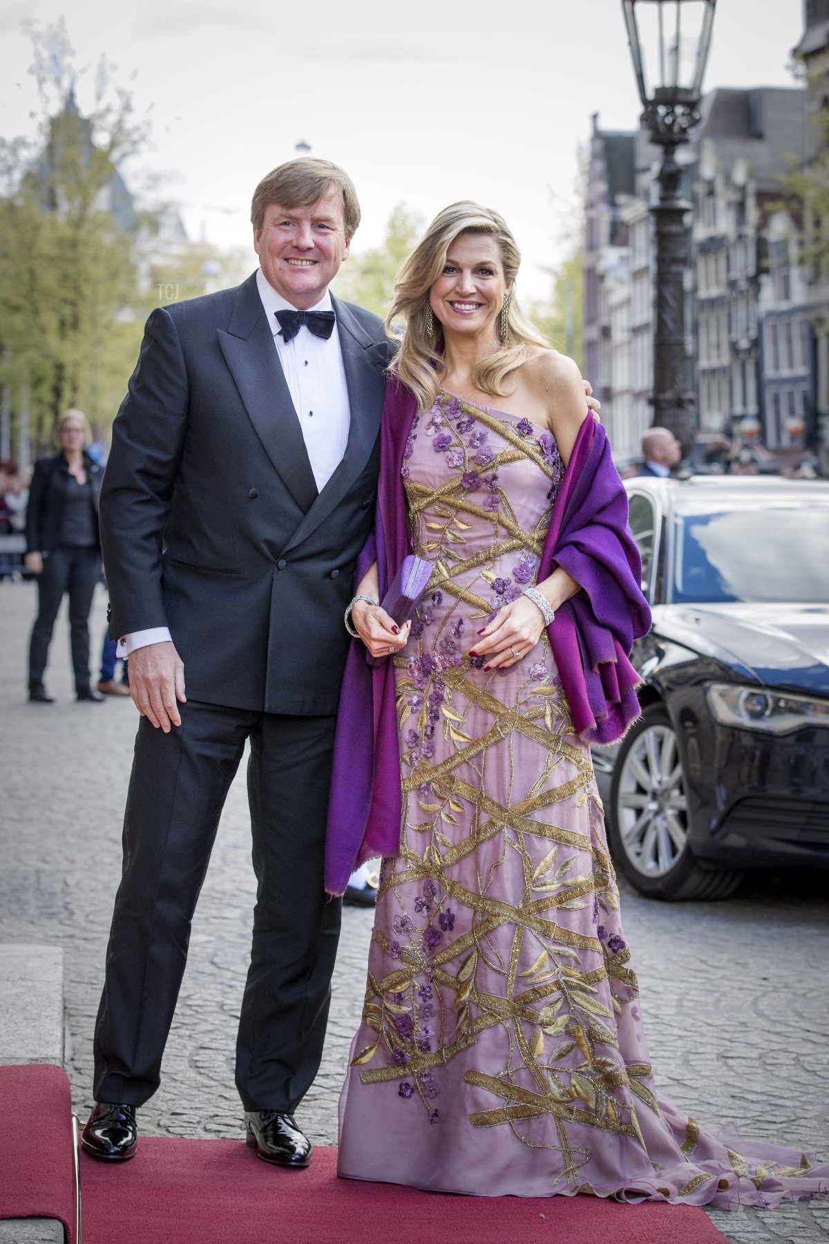 King Willem-Alexander and Queen Maxima of The Netherlands host a dinner for 150 Dutch people to celebrate his 50th birthday in the Royal Palace on April 28, 2017 in Amsterdam, Netherlands