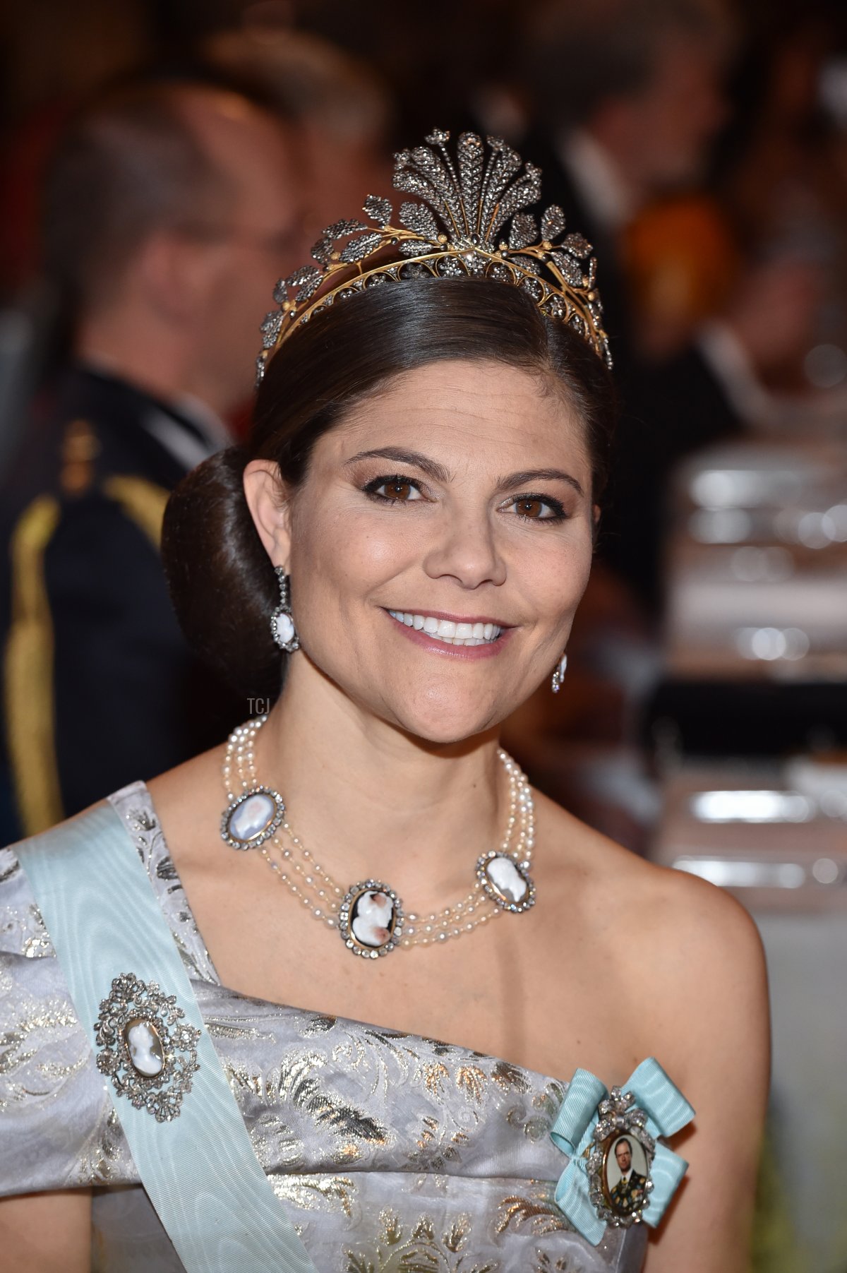 Sweden's Crown Princess Victoria attends the 2016 Nobel Banquet at the Stockholm City Hall on December 10, 2016 in Stockholm, Sweden