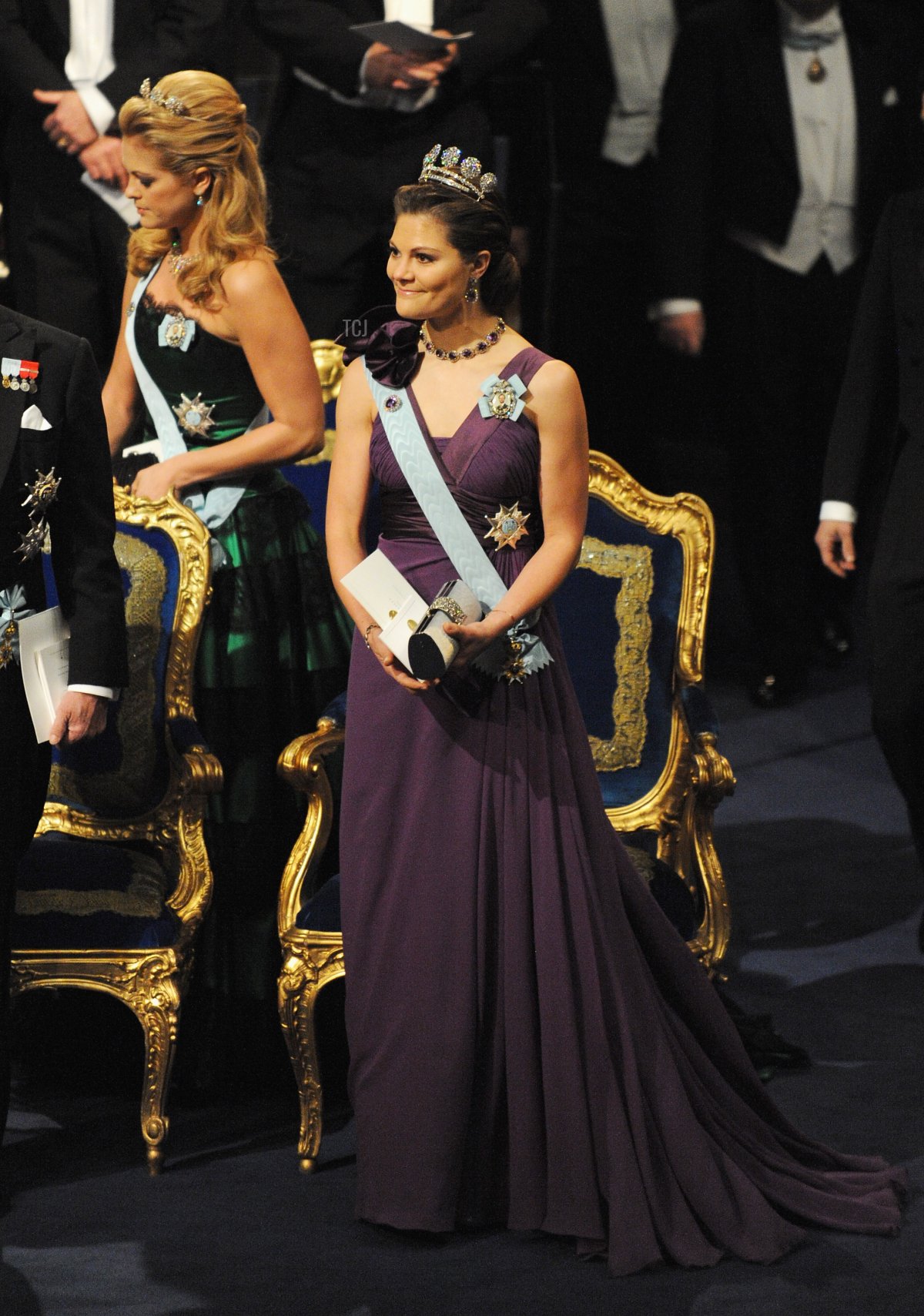 Crown Princess Victoria of Sweden attends the Nobel Foundation Prize Awards Ceremony and Banquet on December 10, 2009 in Stockholm, Sweden