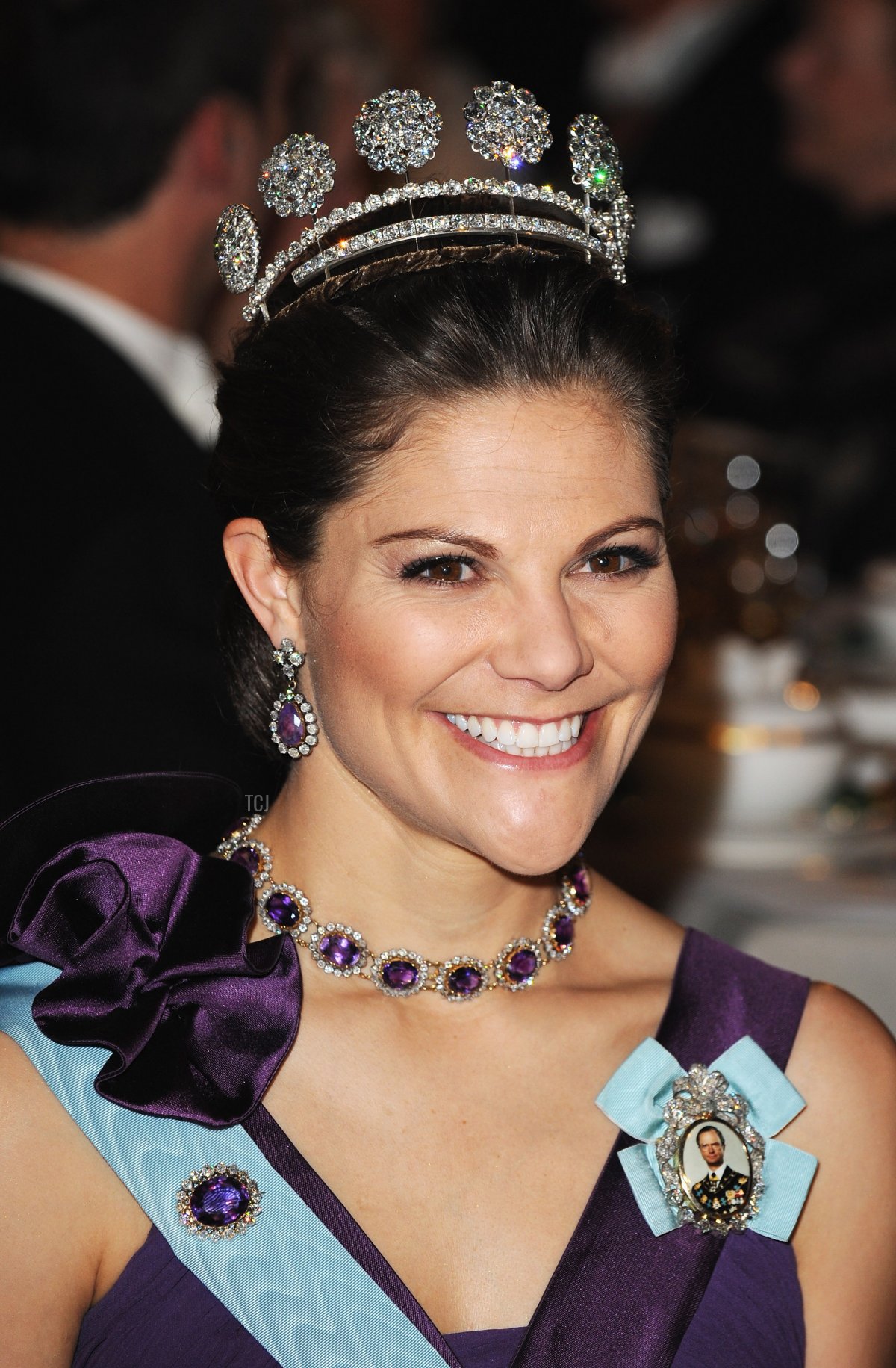 Crown Princess Victoria of Sweden attends the Nobel Foundation Prize Awards Ceremony and Banquet on December 10, 2009 in Stockholm, Sweden