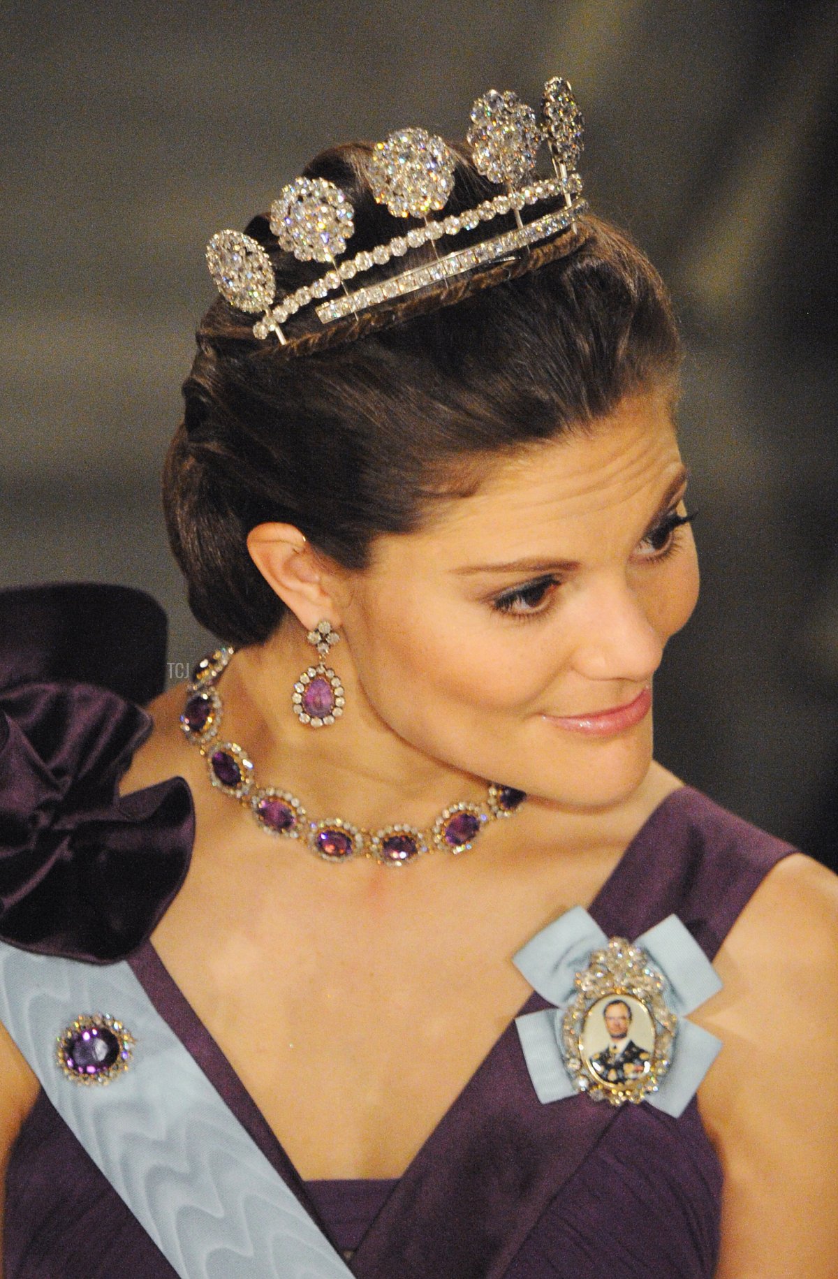Crown Princess Victoria of Sweden attends the Nobel Foundation Prize Awards Ceremony and Banquet on December 10, 2009 in Stockholm, Sweden
