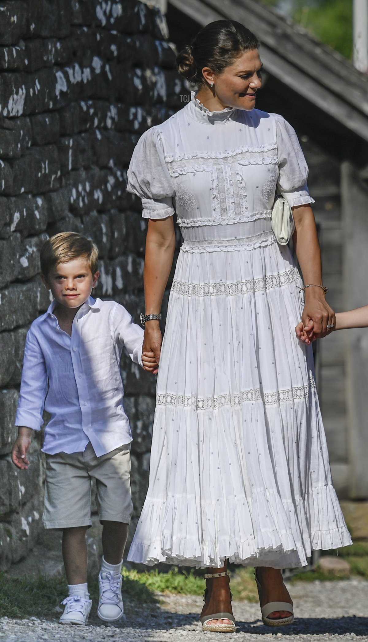 Crown Princess Victoria's 44th birthday celebrations at Borgholm's castle ruins on July 14, 2021 in Borgholm, Sweden