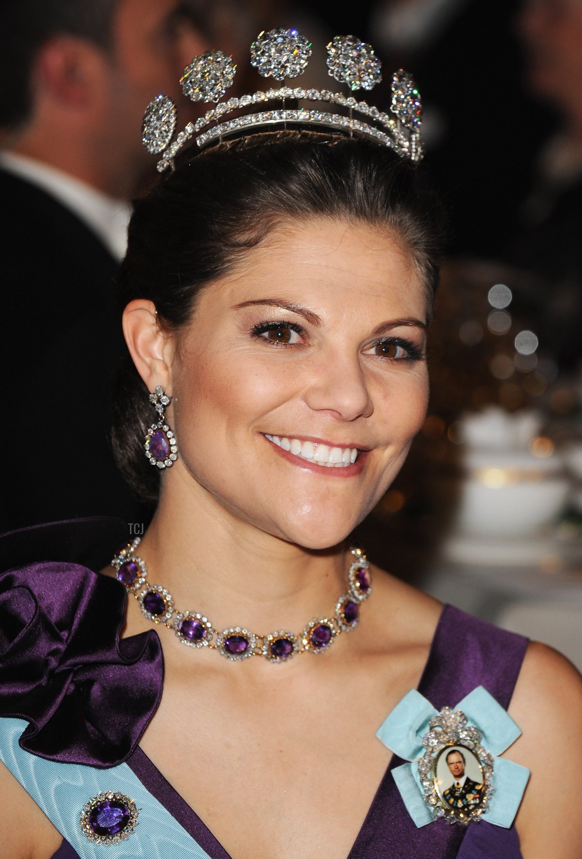 Crown Princess Victoria of Sweden attends the Nobel Foundation Prize Awards Ceremony and Banquet on December 10, 2009 in Stockholm, Sweden