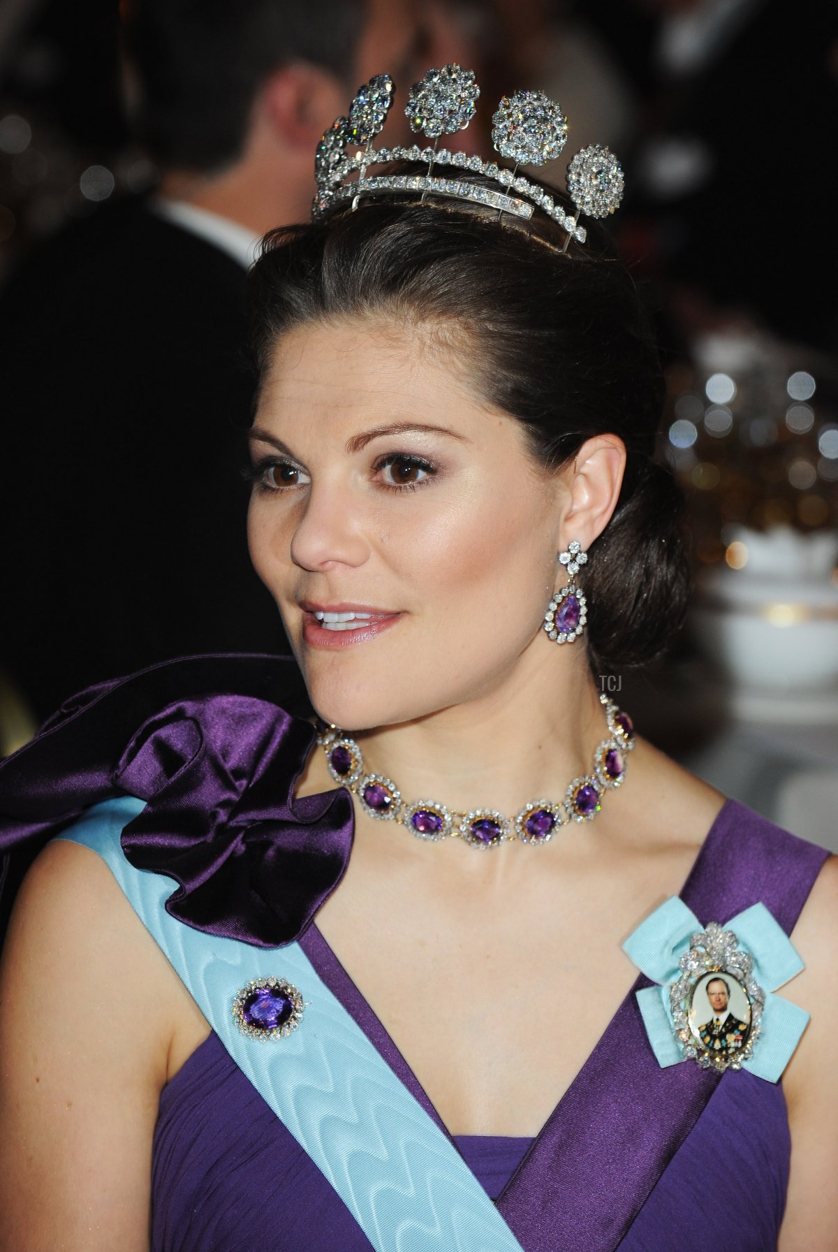 Crown Princess Victoria of Sweden attends the Nobel Foundation Prize Awards Ceremony and Banquet on December 10, 2009 in Stockholm, Sweden