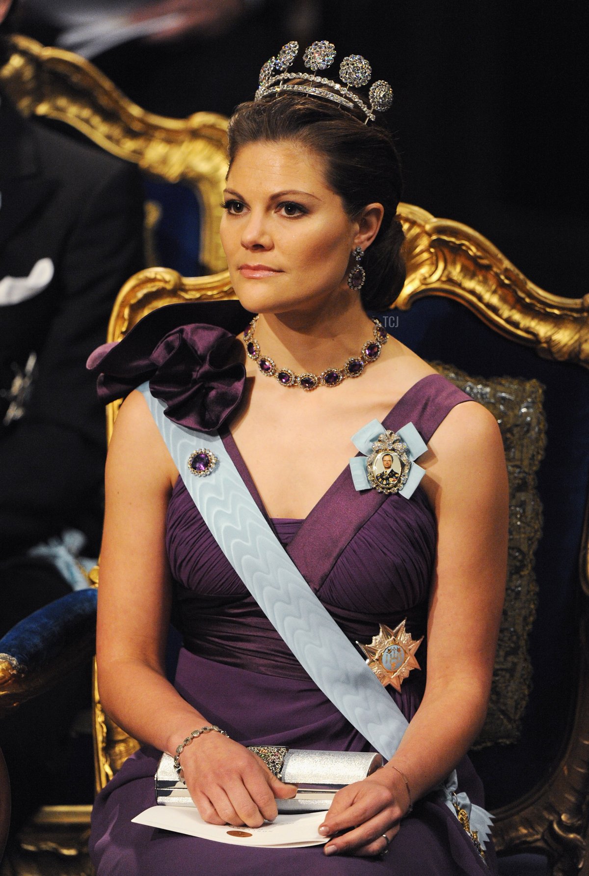 Crown Princess Victoria of Sweden attends the Nobel Foundation Prize Awards Ceremony and Banquet on December 10, 2009 in Stockholm, Sweden