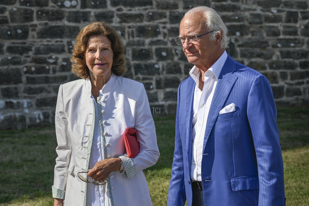 Crown Princess Victoria's 44th birthday celebrations at Borgholm's castle ruins on July 14, 2021 in Borgholm, Sweden
