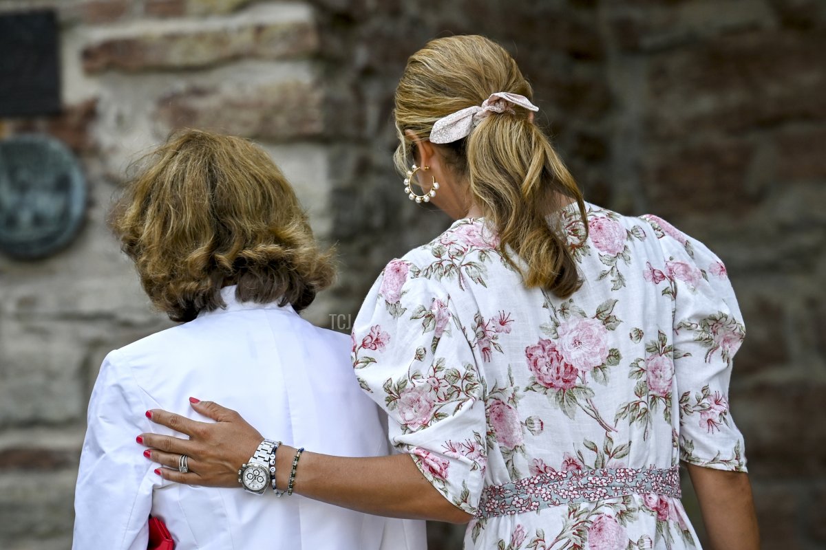 Crown Princess Victoria's 44th birthday celebrations at Borgholm's castle ruins on July 14, 2021 in Borgholm, Sweden