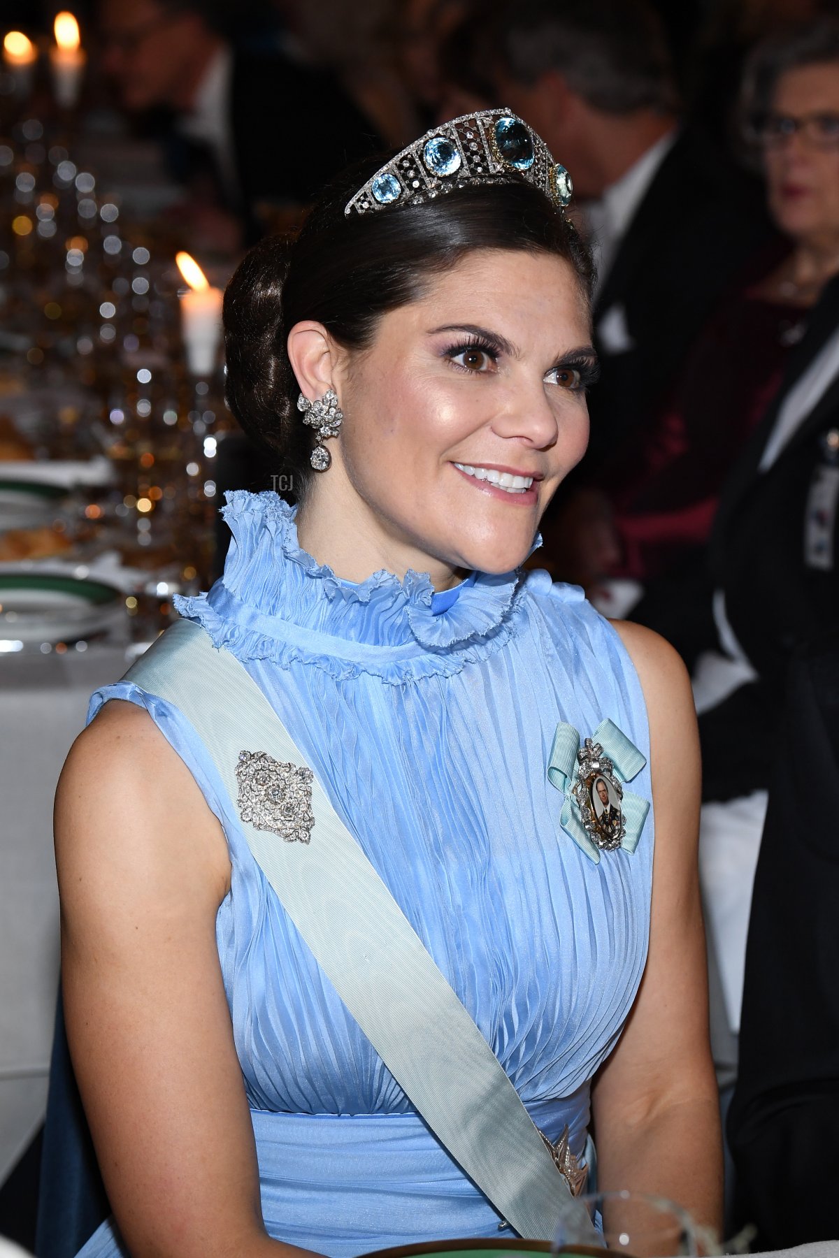 Crown Princess Victoria of Sweden attends the Nobel Prize Awards Ceremony and Banquet on December 10, 2017 in Stockholm, Sweden