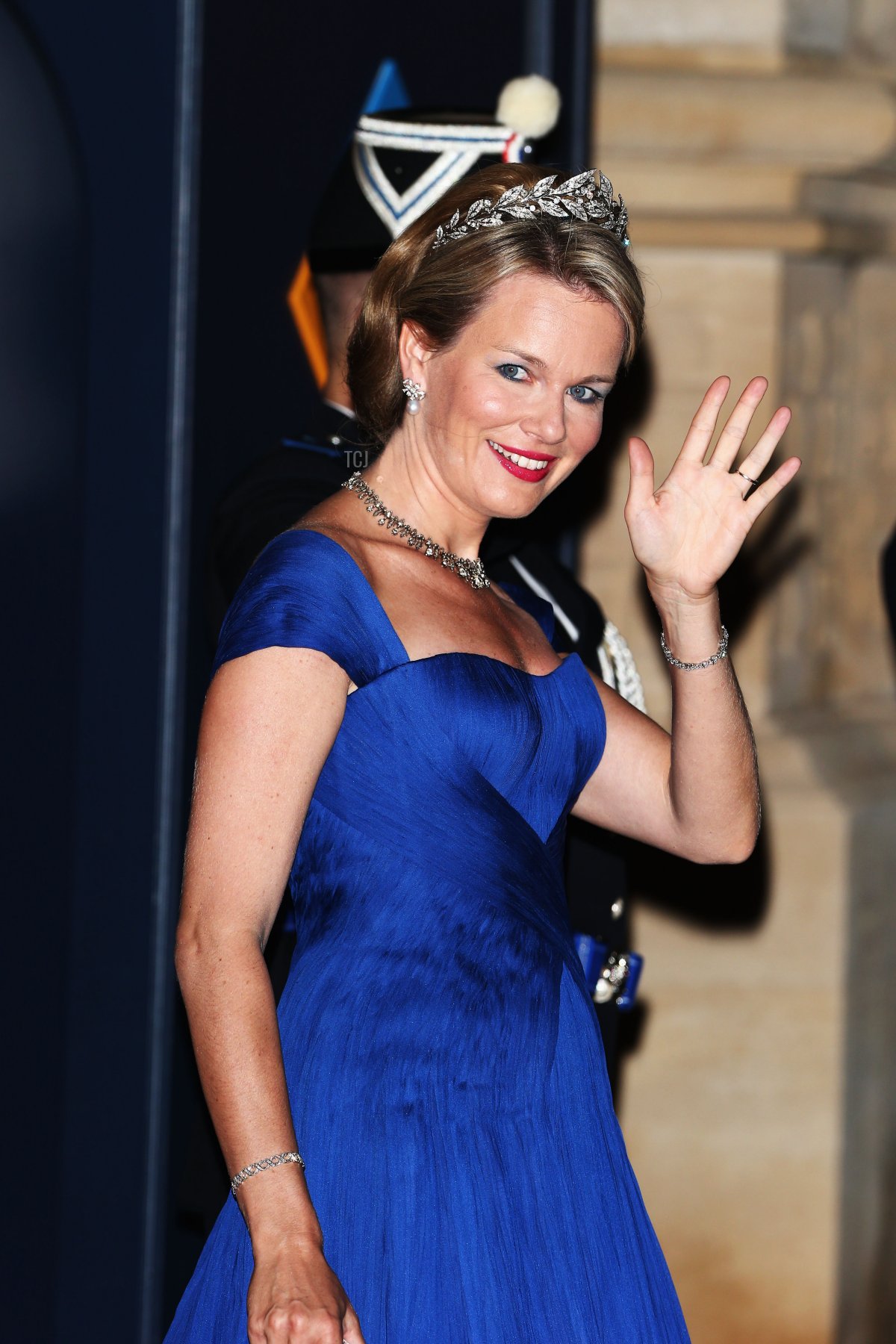 Princess Mathilde of Belgium attends the Gala dinner for the wedding of Prince Guillaume Of Luxembourg and Stephanie de Lannoy at the Grand-ducal Palace on October 19, 2012 in Luxembourg