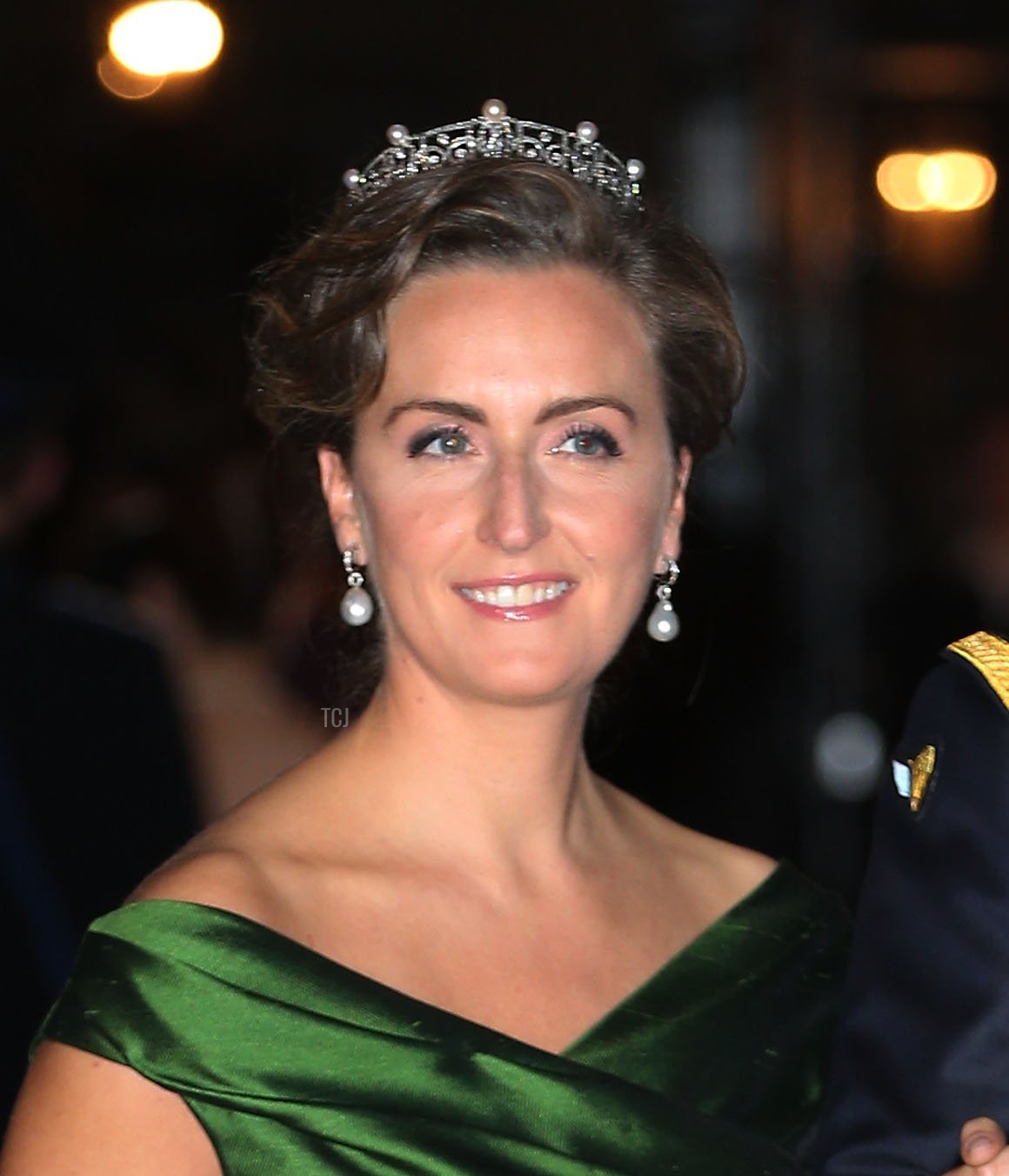 Prince Laurent of Belgium and Princess Claire of Belgium attend the Gala dinner for the wedding of Prince Guillaume Of Luxembourg and Stephanie de Lannoy at the Grand-ducal Palace on October 19, 2012 in Luxembourg