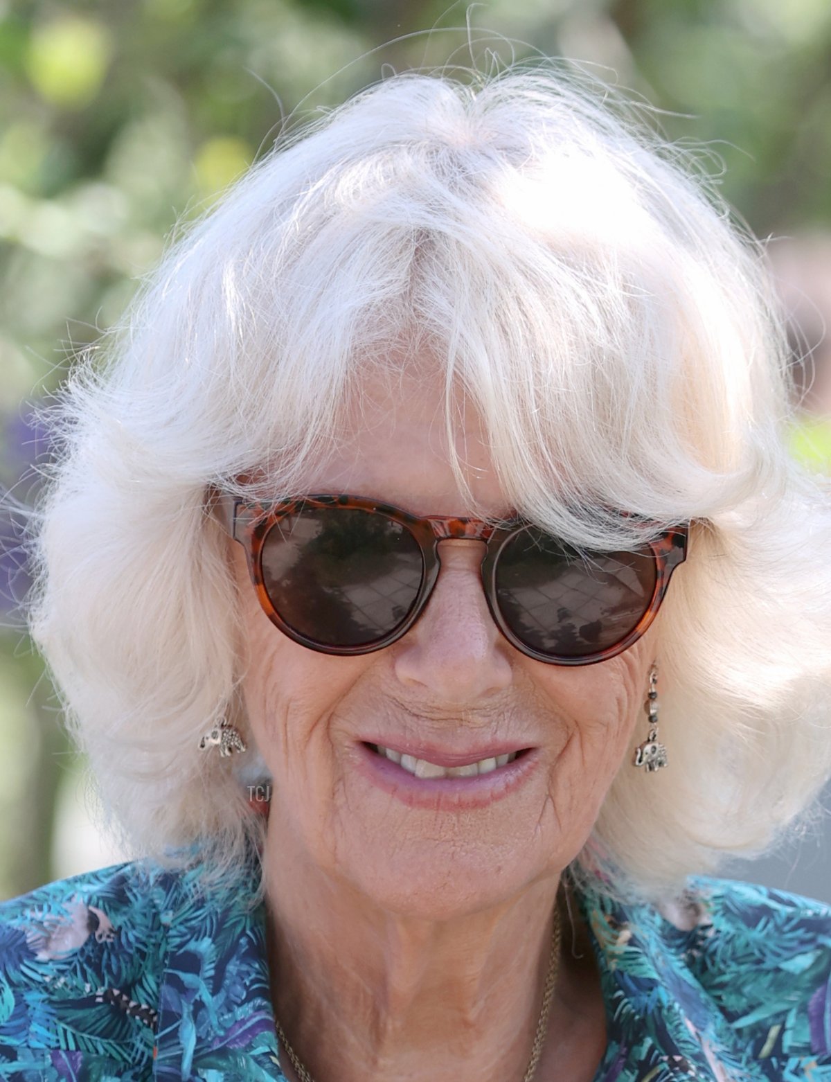 Camilla, Duchess of Cornwall smiles as she visits Five Islands Academy School for an Eco Conference, with Prince Charles, Prince of Wales, during Day 2 of their visit to Devon and Cornwall on July 20, 2021 in St Mary's, Isles of Scilly