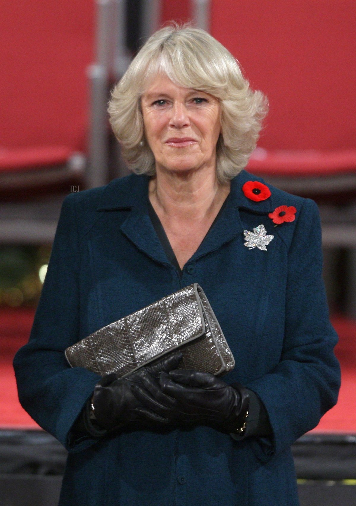 Camilla, Duchess of Cornwall stands next to Governor General Michaëlle Jean as they attend a welcome ceremony at the Mile One Centre on November 2, 2009 in Saint John's, Canada