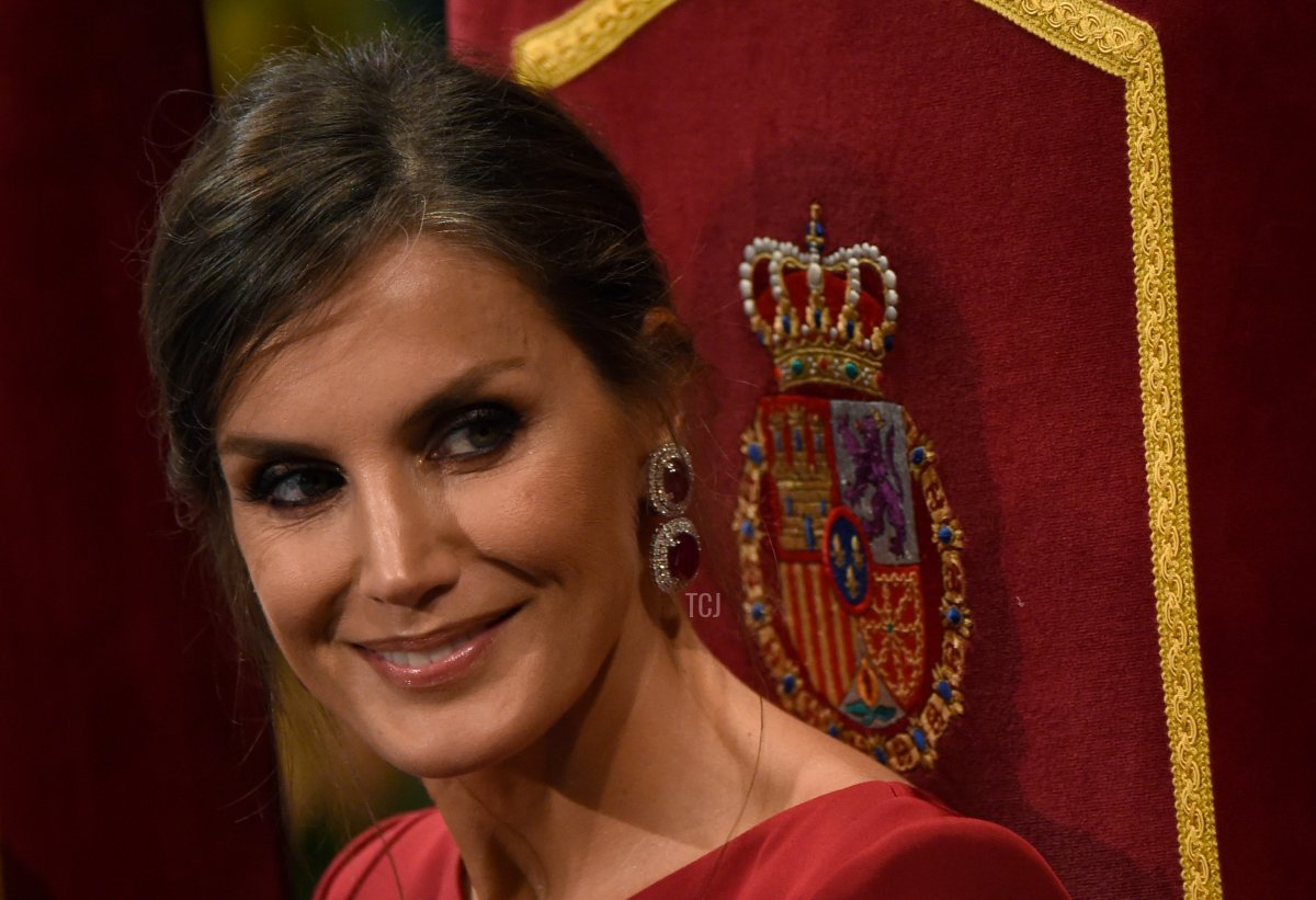 Spain's Queen Letizia looks on during the Princess of Asturias Awards ceremony at the Campoamor Theatre in Oviedo, on October 18, 2019