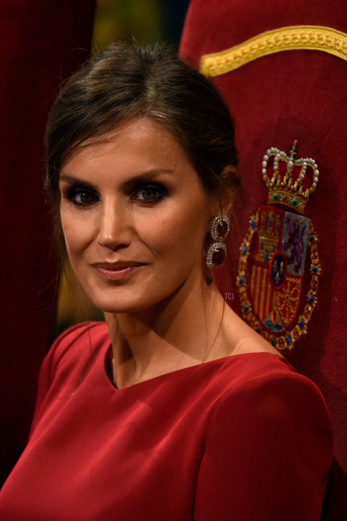 Spain's Queen Letizia looks on during the Princess of Asturias Awards ceremony at the Campoamor Theatre in Oviedo, on October 18, 2019