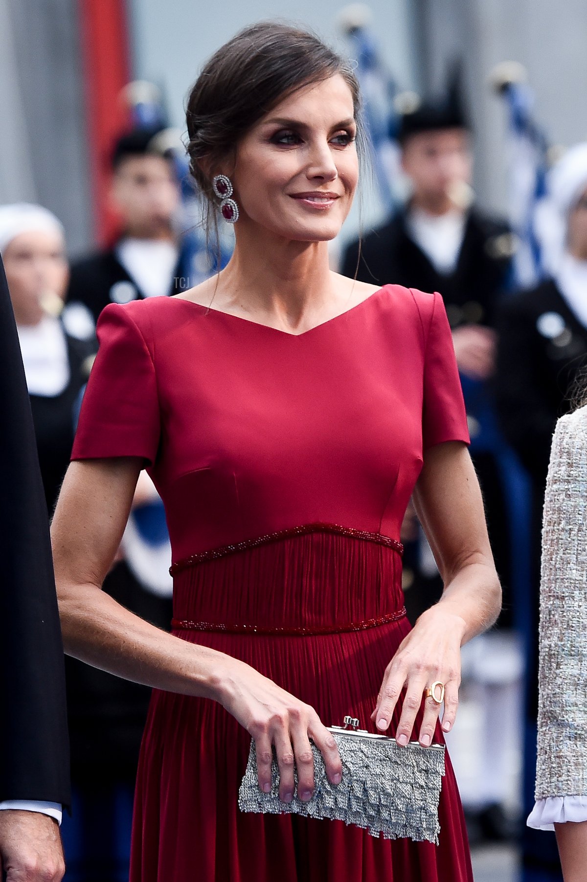 Queen Letizia of Spain arrives to the Campoamor Theatre ahead of the 'Princesa de Asturias' Awards Ceremony 2019 on October 18, 2019 in Oviedo, Spain