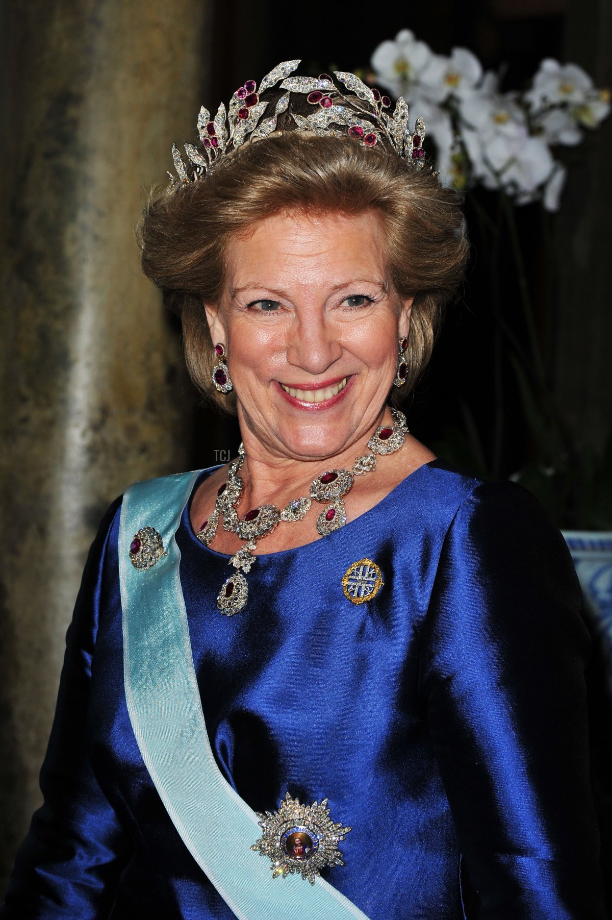 Queen Anne-Marie of Greece attends the wedding of Crown Princess Victoria and Prince Daniel of Sweden, June 2010