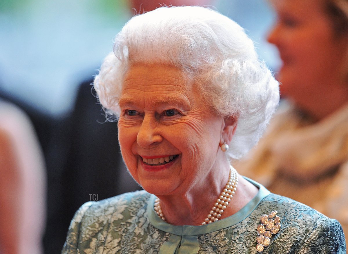 Queen Elizabeth II smiles at the National Convention Centre, Dublin on May 19, 2011