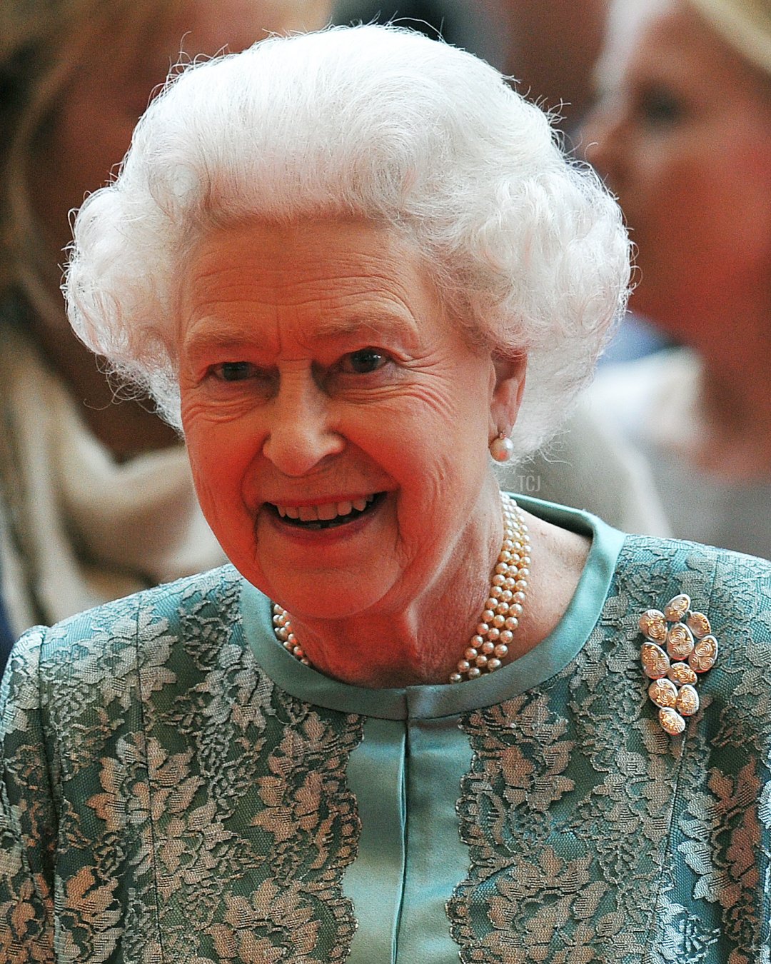 Queen Elizabeth II smiles at the National Convention Centre, Dublin on May 19, 2011