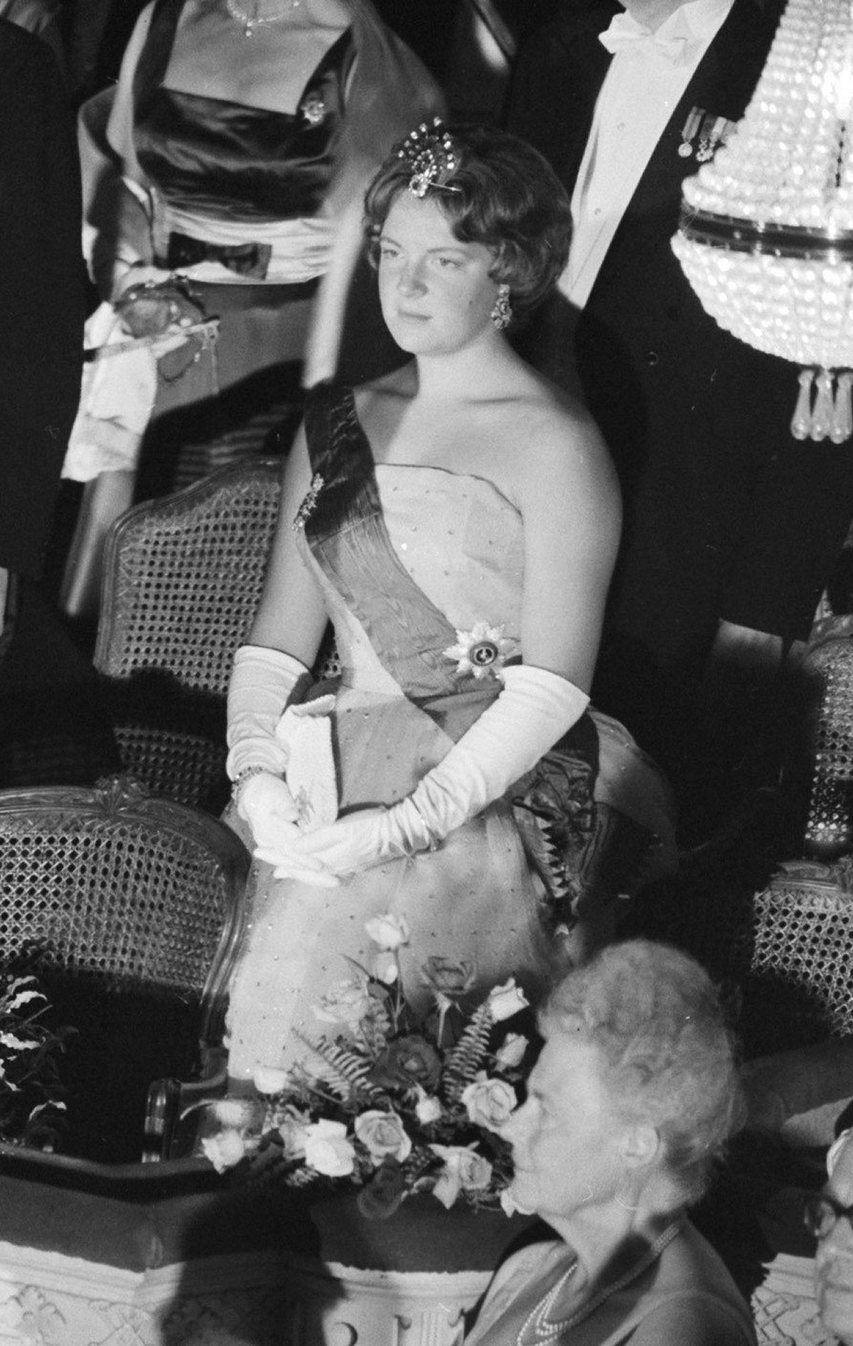 Princess Irene of the Netherlands attends a gala during the Belgian state visit, July 1959