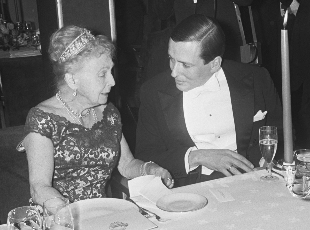 Princess Alice, Countess of Athlone attends a 30th wedding anniversary celebration for Queen Juliana and Prince Bernhard of the Netherlands, January 1967