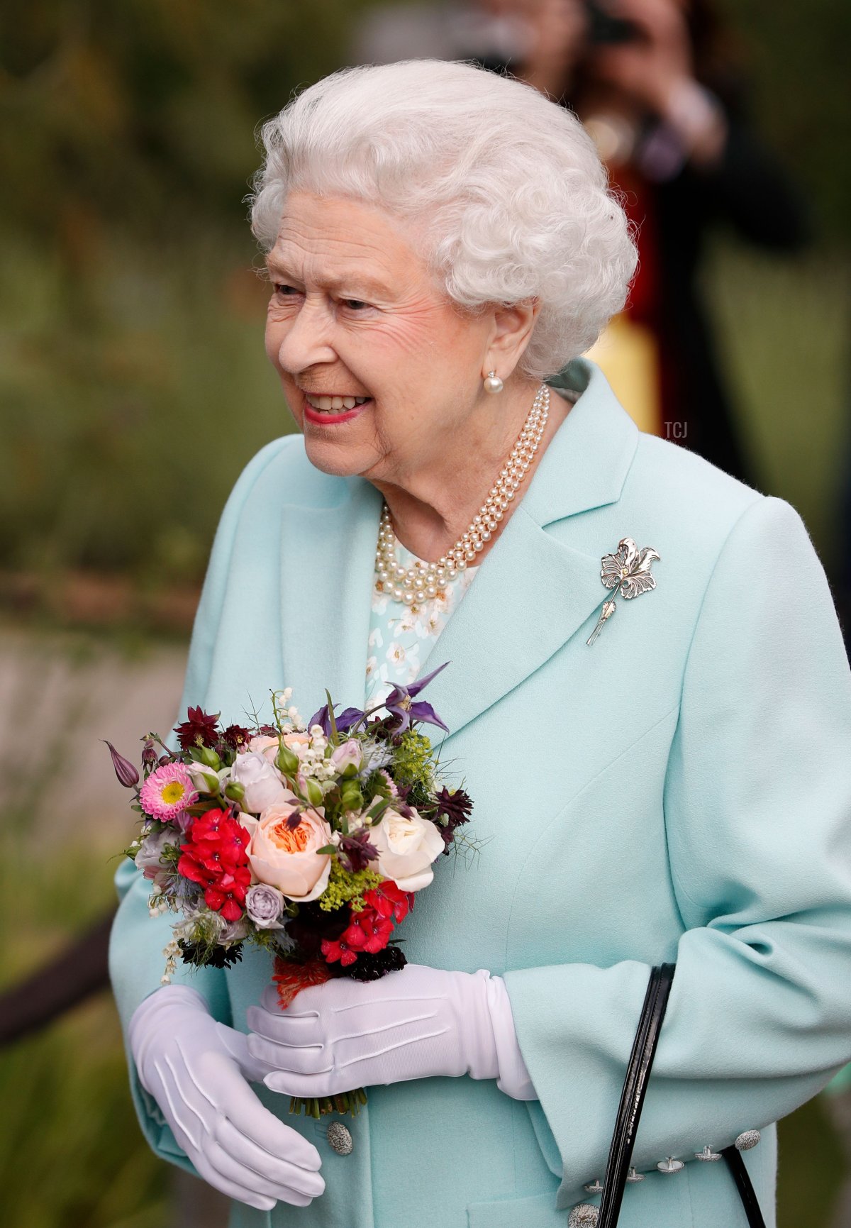 Britain's Queen Elizabeth II arrives at the 2016 Chelsea Flower Show in central London on May 23, 2016