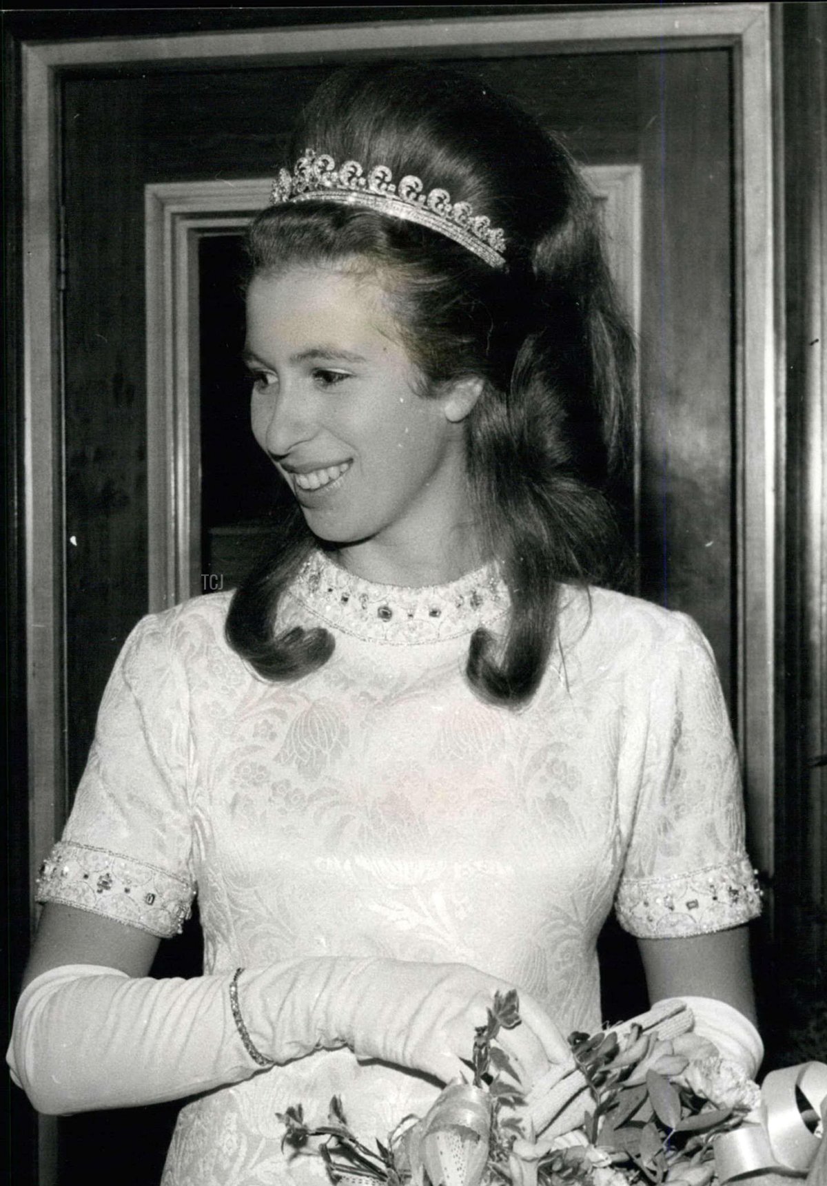 Princess Anne attends a film premiere at the Warner Theatre, November 1969