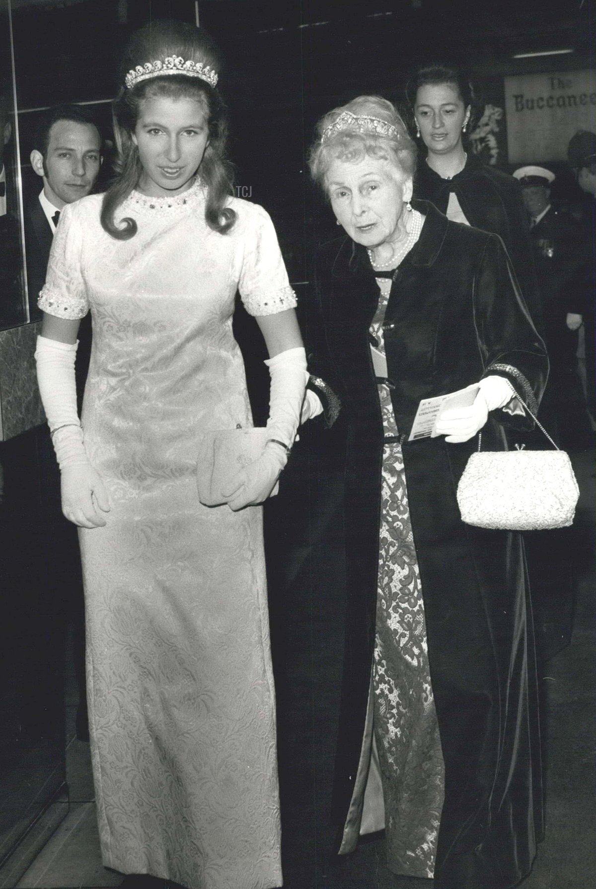 Princess Anne attends a film premiere at the Warner Theatre, November 1969