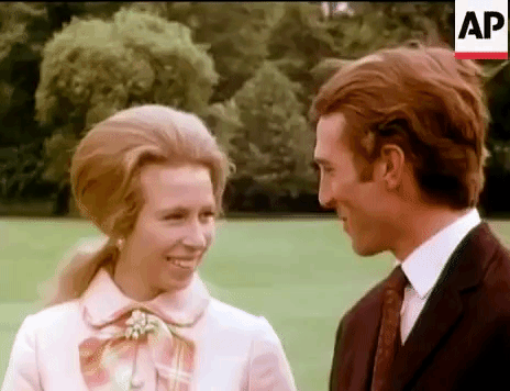 Engagement portrait of Princess Anne and Mark Phillips, 1973