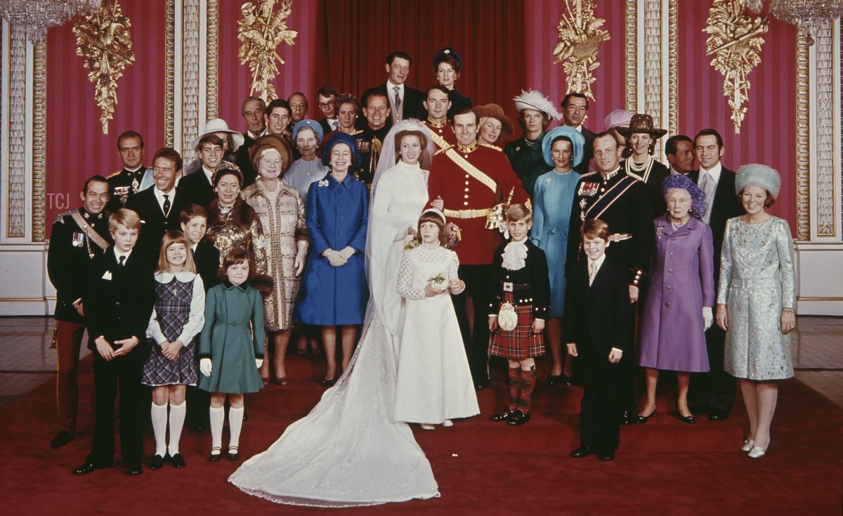Wedding portrait of Princess Anne and Mark Phillips, 1973