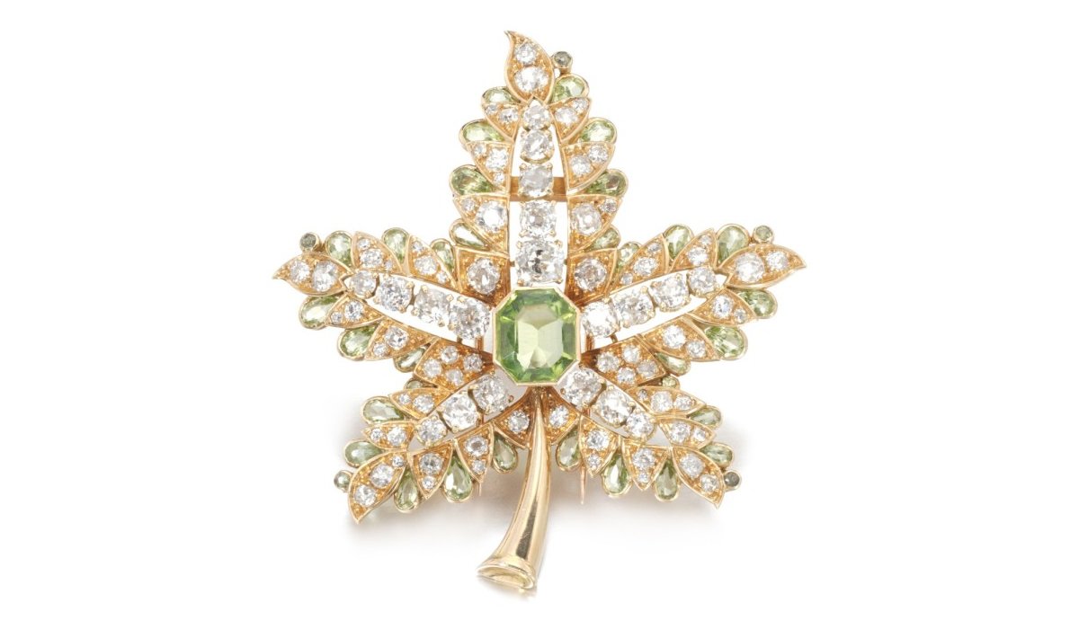 René Boivin, Peridot and diamond brooch