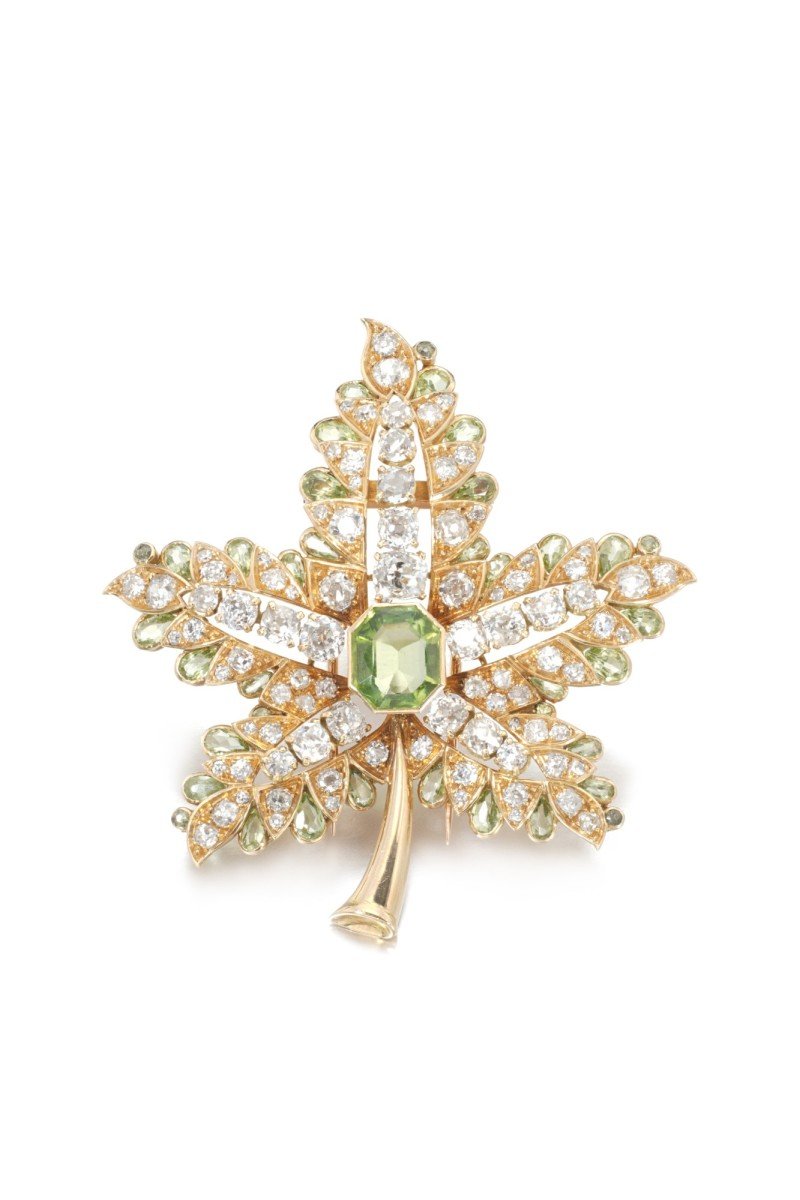 René Boivin, Peridot and diamond brooch