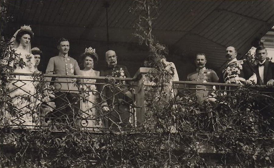 Wedding of Archduke Charles of Austria and Princess Zita of Bourbon-Parma in Schwarzau Palace, October 1911