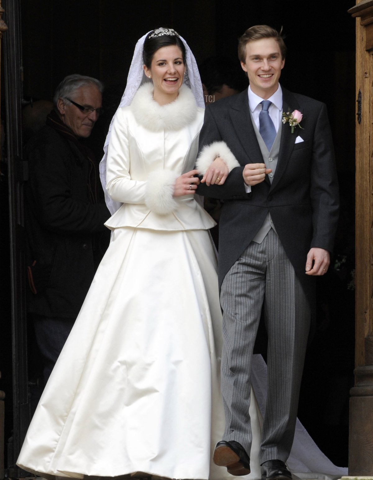 Archduke Christoph of Austria and Adelaide Drape-Frisch on their wedding day, Dec 2012