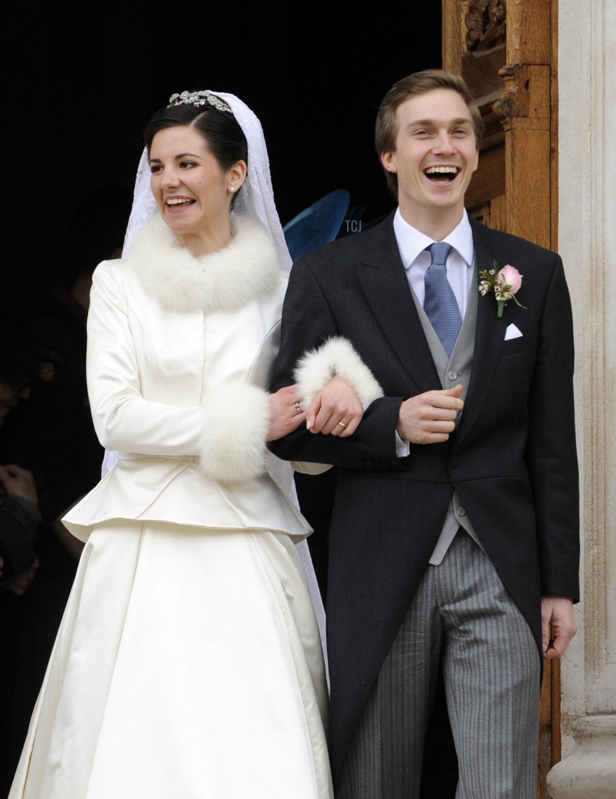 Archduke Christoph of Austria and Adelaide Drape-Frisch on their wedding day, Dec 2012