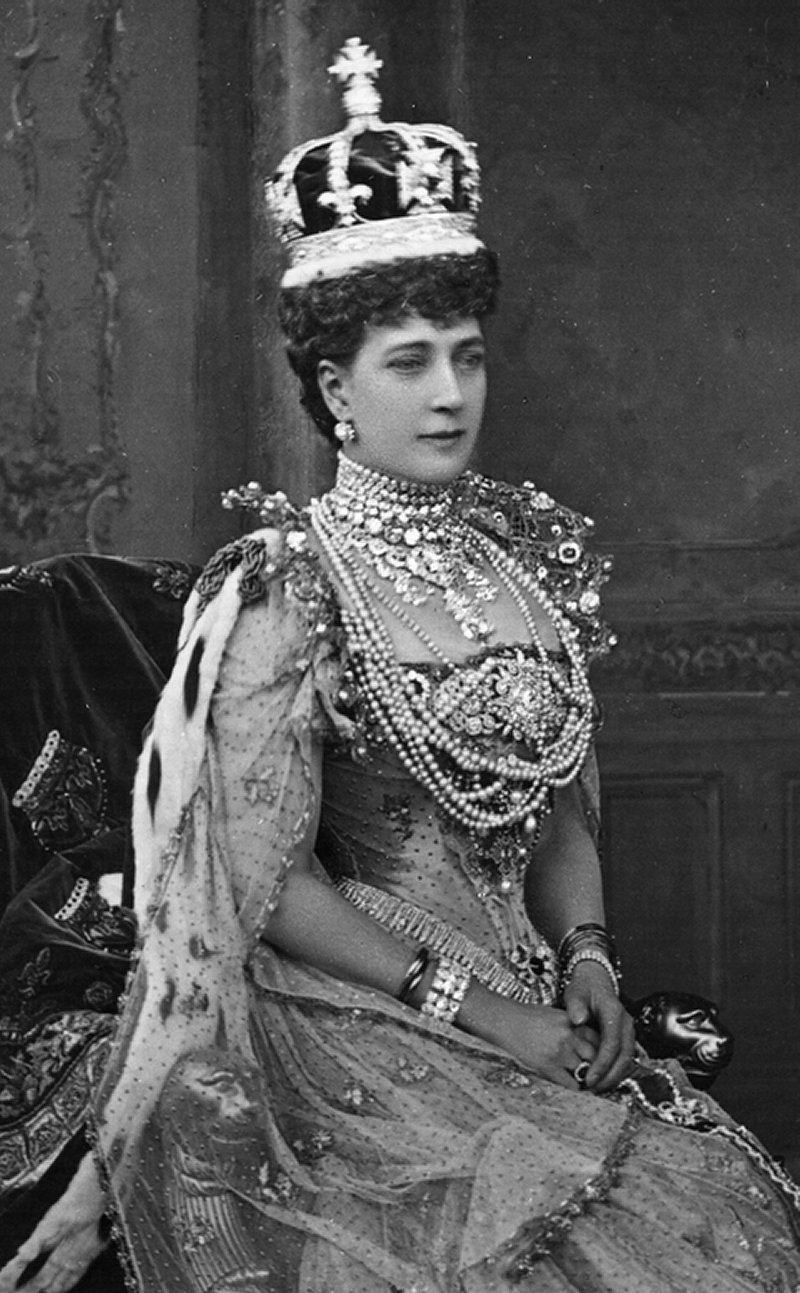 Queen Alexandra in her coronation gown, 1902