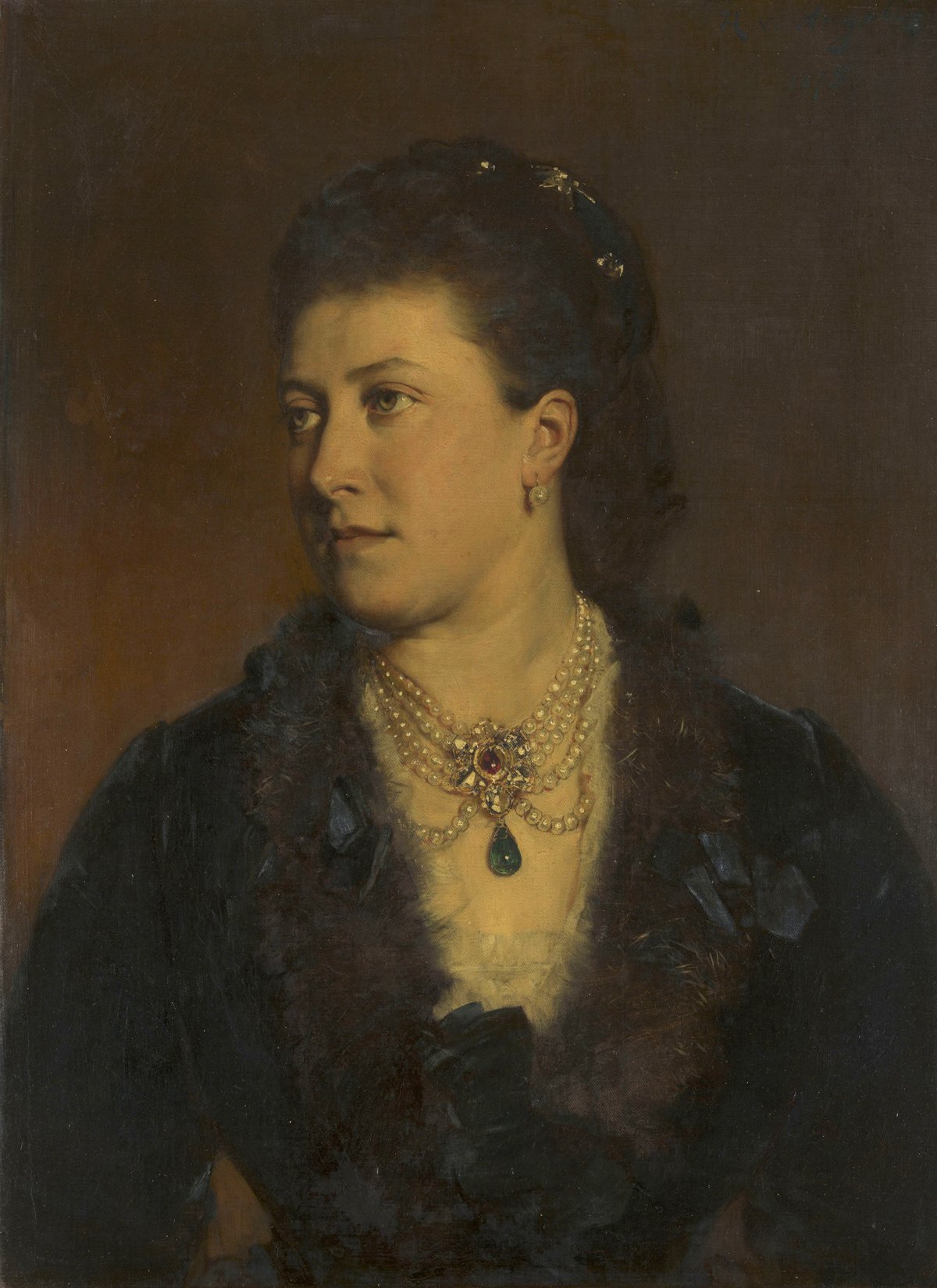 Princess Helena, Princess Christian of Schleswig-Holstein by Heinrich von Angeli, 1875