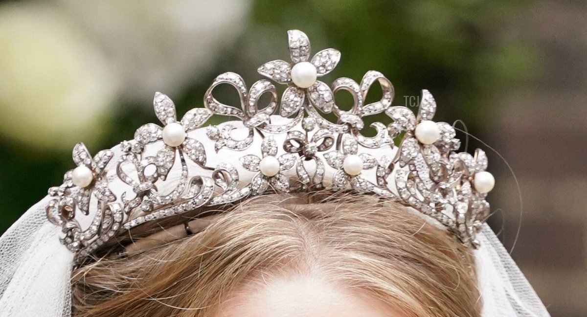 Flora Ogilvy, granddaughter of Princess Alexandra, following her wedding to Timothy Vesterberg, leaves St James's Church in Piccadilly, central London, following their wedding ceremony
