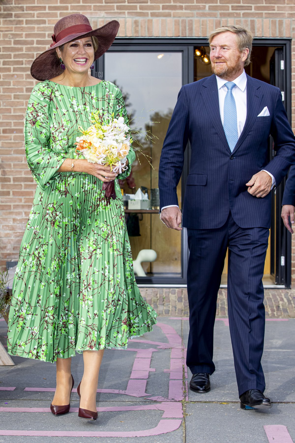 King Willem-Alexander of The Netherlands and Queen Maxima of The Netherlands visit the harbor of Deventer that is changed into an area for entrepreneurs on September 14, 2021 in Deventer, Netherlands